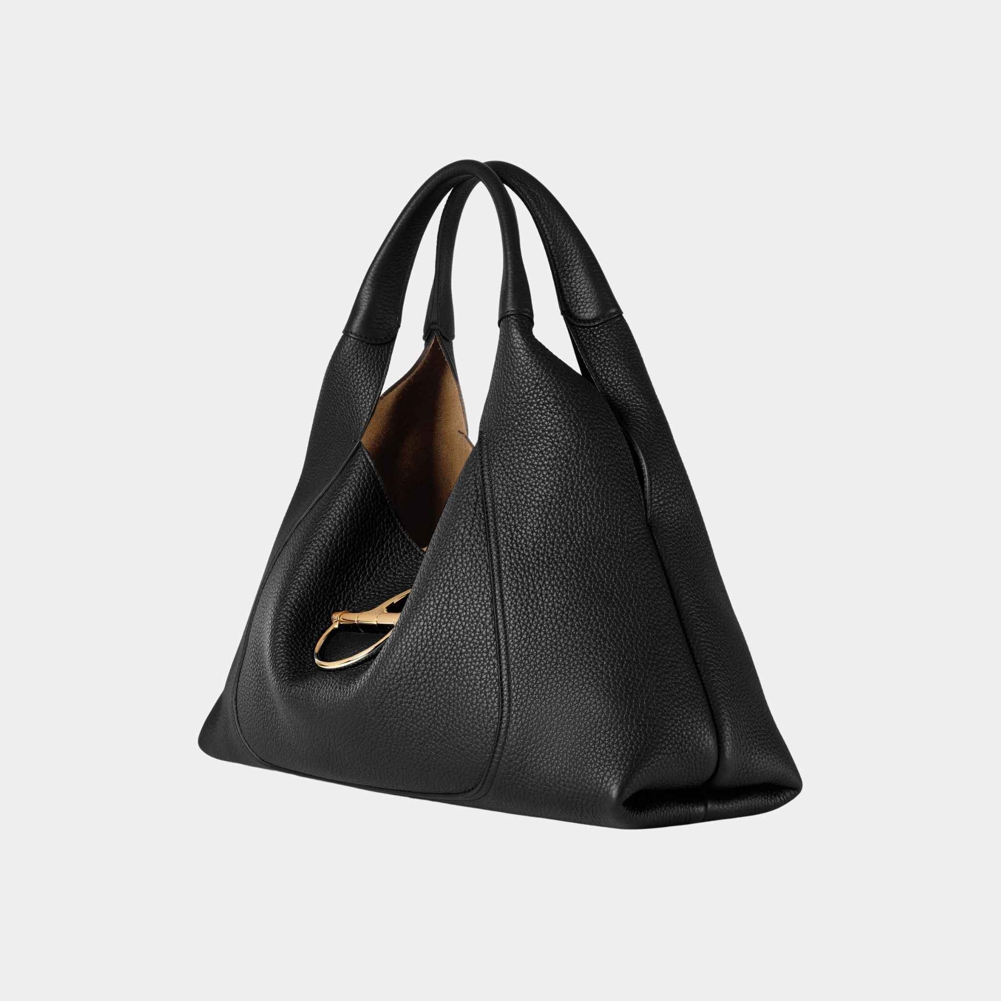 Gucci Softbit Maxi Shoulder Bag, Black, Side