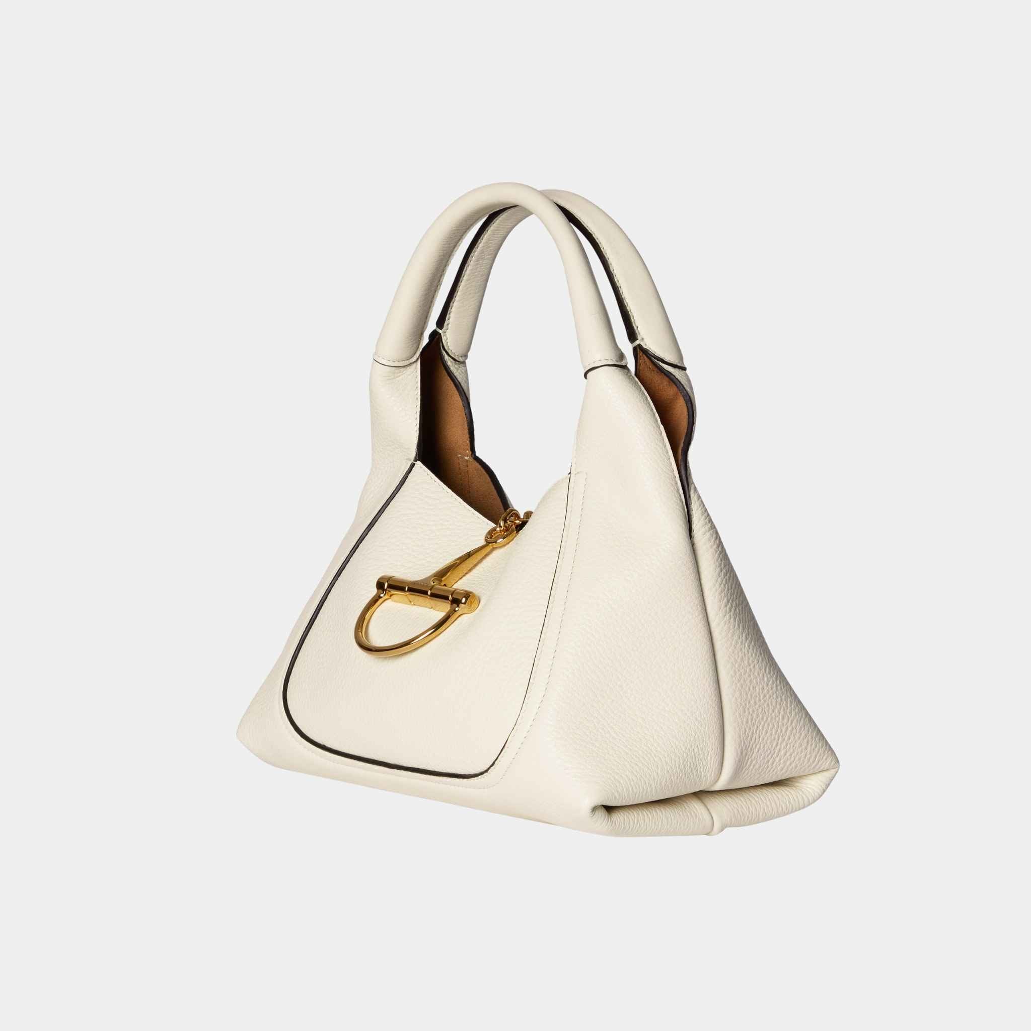 Gucci Softbit Medium Top Handle Bag, White, Side