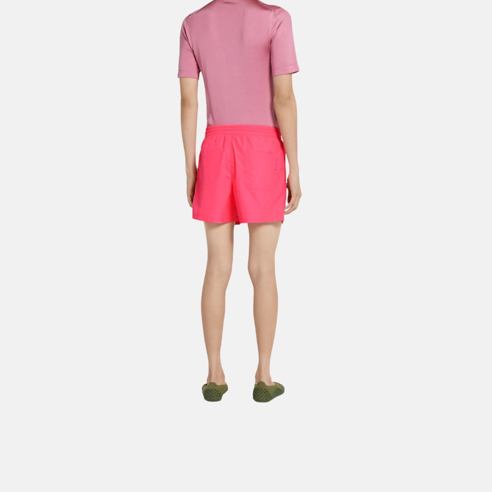 Gucci Technical Poplin Swim Short, Fucshia, Back