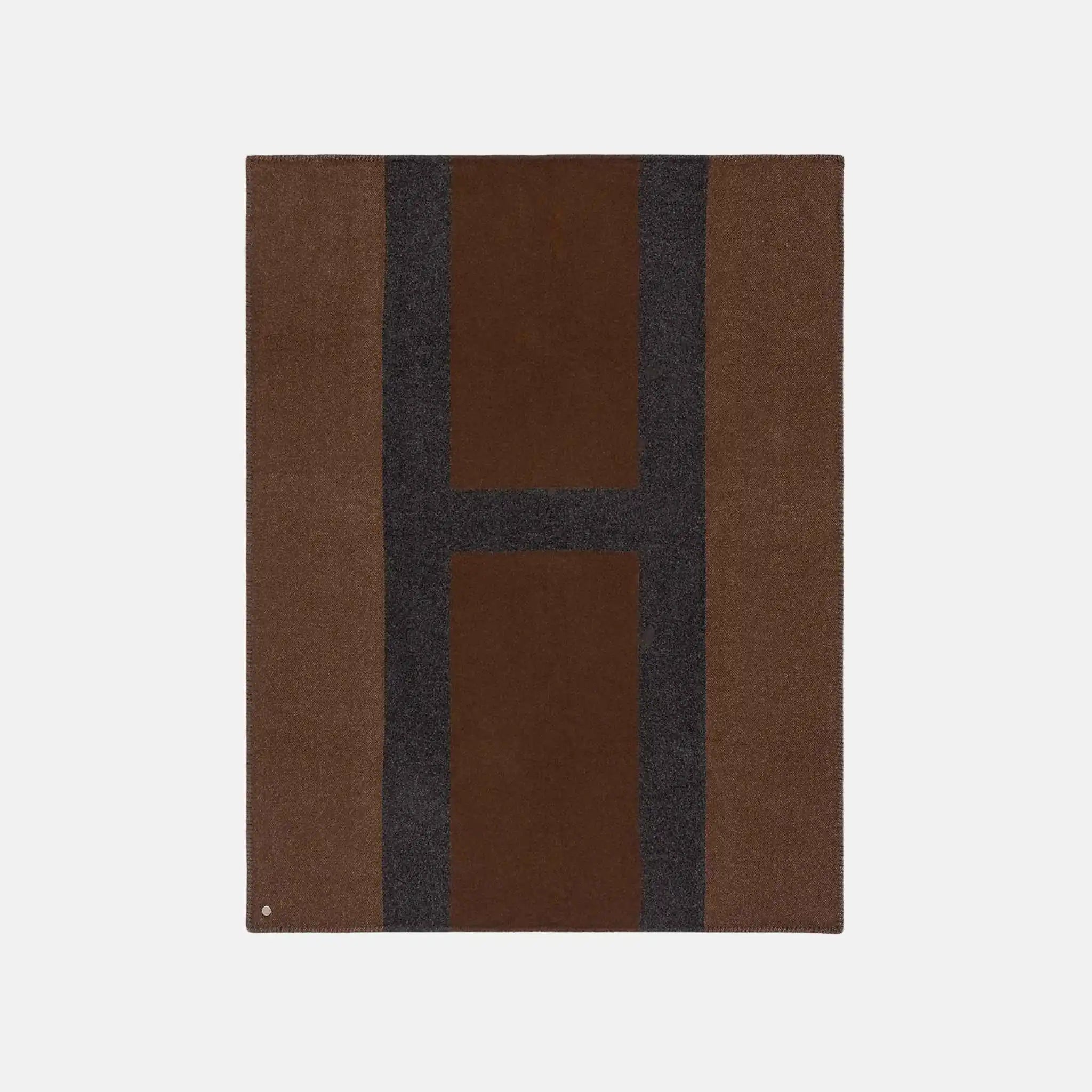 Hermes Avoine Blanket, Maroon, Front