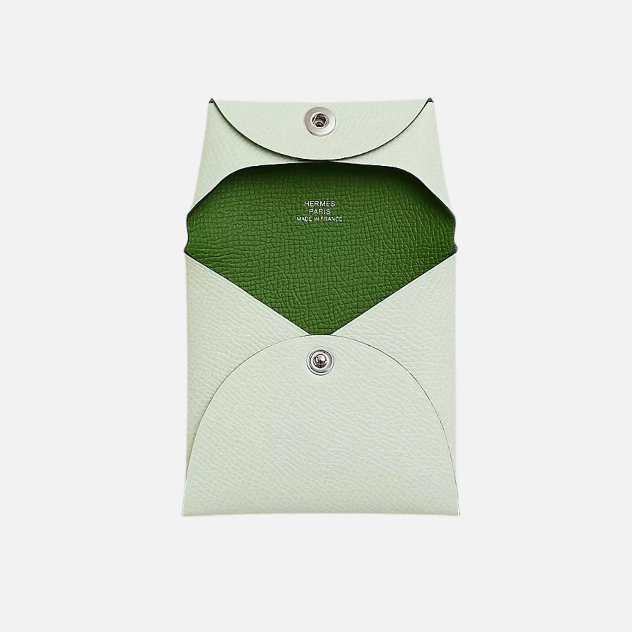 Hermes Bastia Purse Epsom Calfskin Vert Fizz/Vert Yucca, INterior
