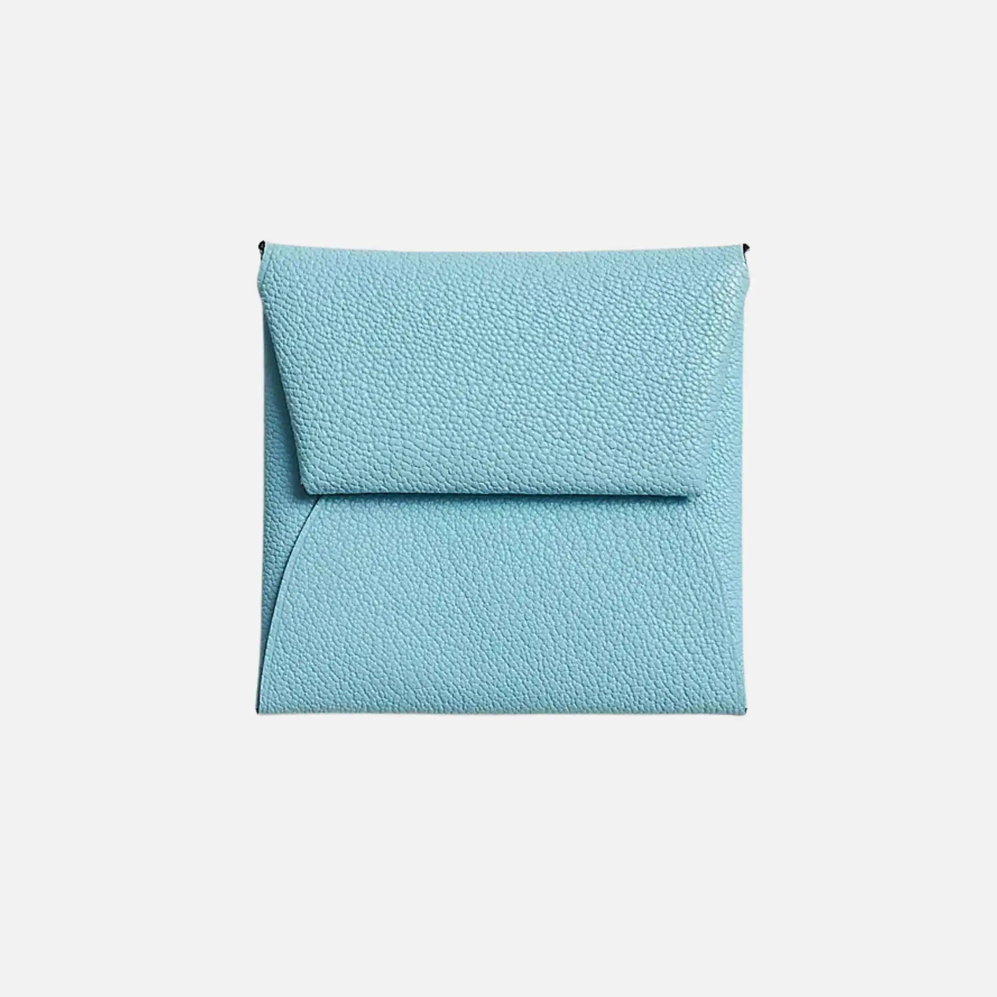 Hermes Bastia Purse Mysore Goatskin, Bleu Zephyr , Front