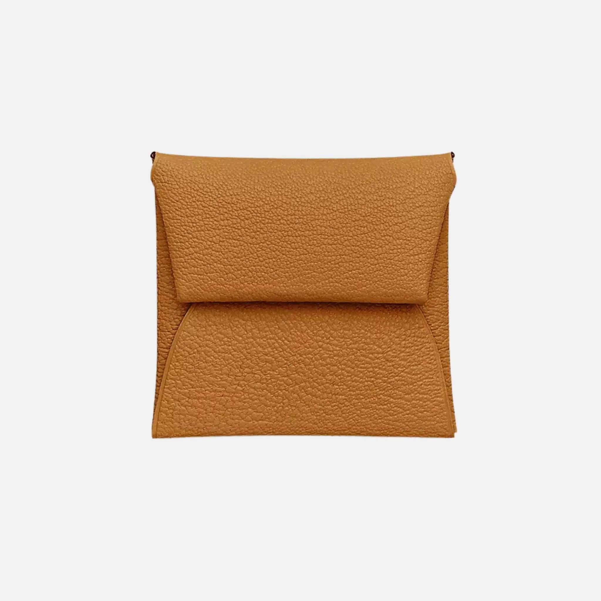 Hermes Bastia Purse Mysore Goatskin, Caramel , Front