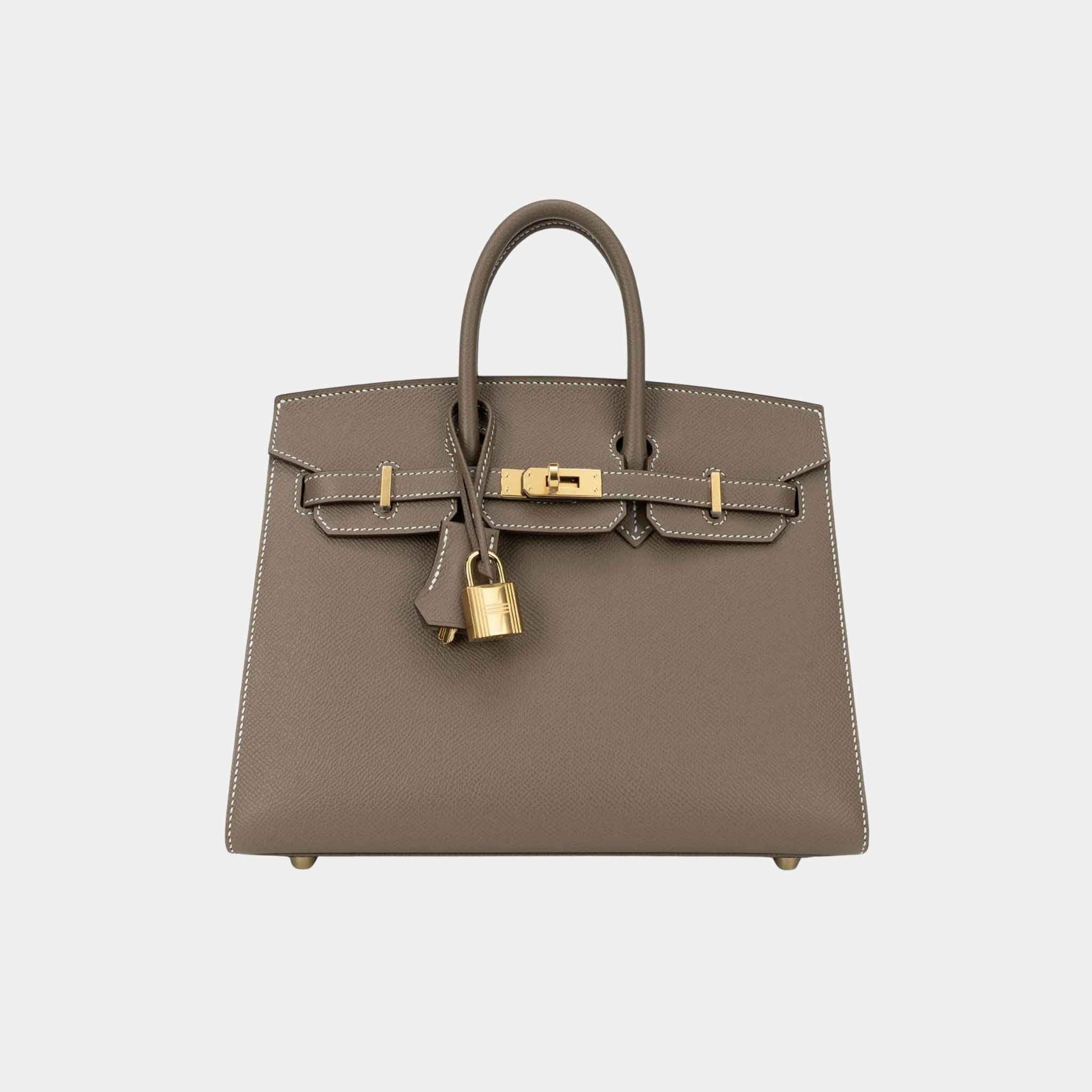 Hermes Birkin 25 Epsom Etoupe GHW, Front