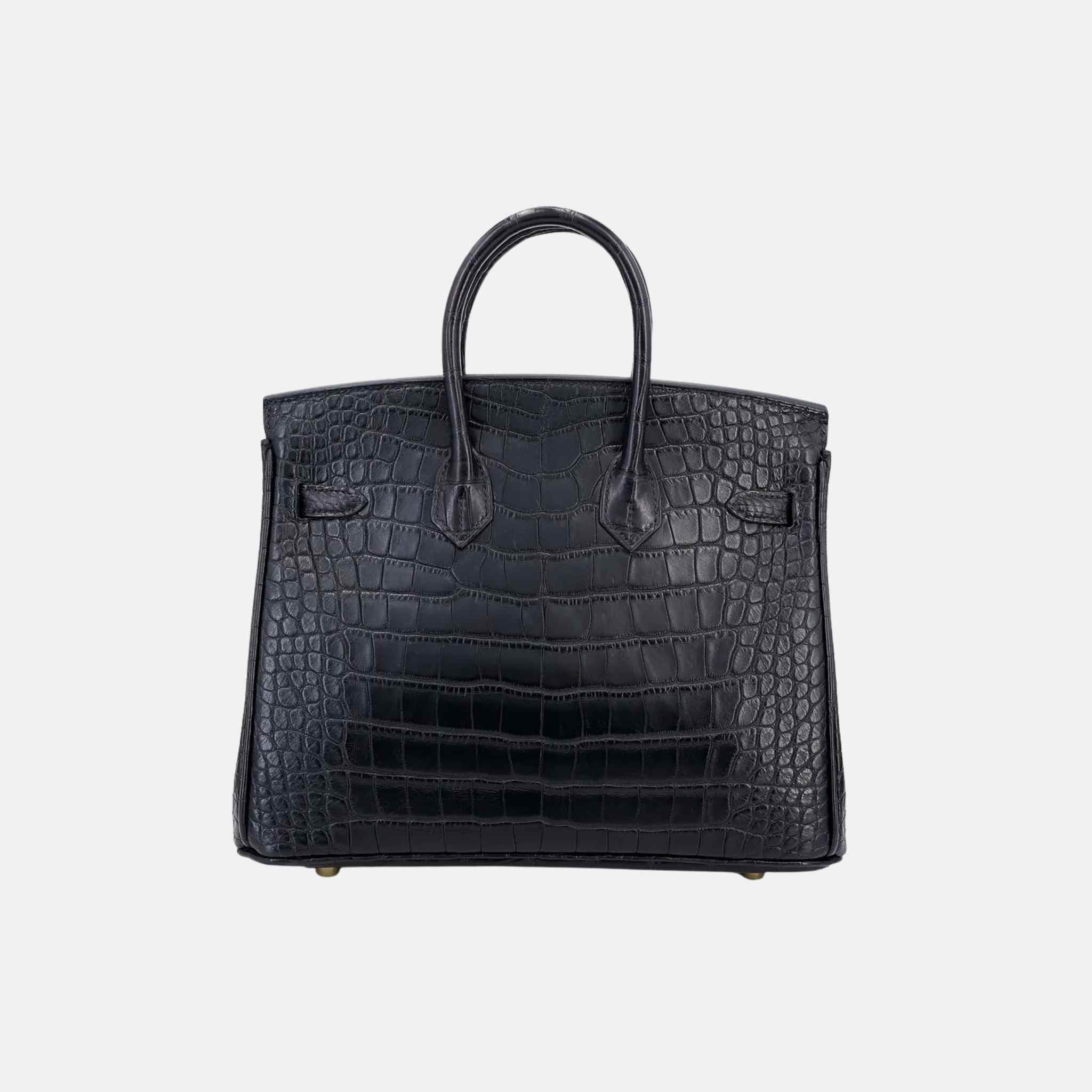 Hermes Birkin 25 Matte Alligator Black GHW, Back
