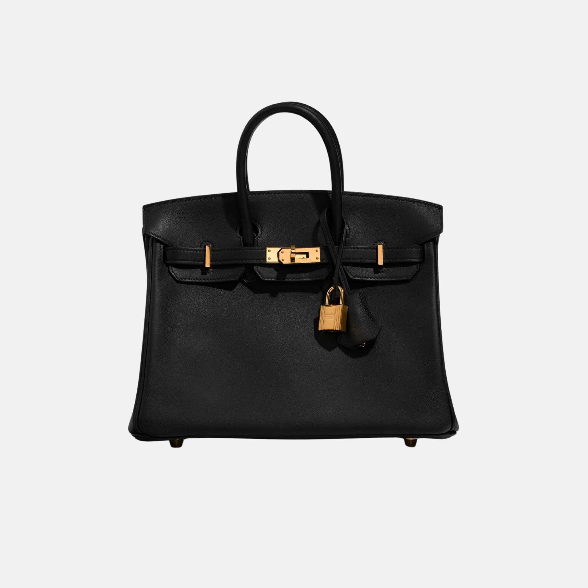 Birkin 25 Swift Black GHW, Front