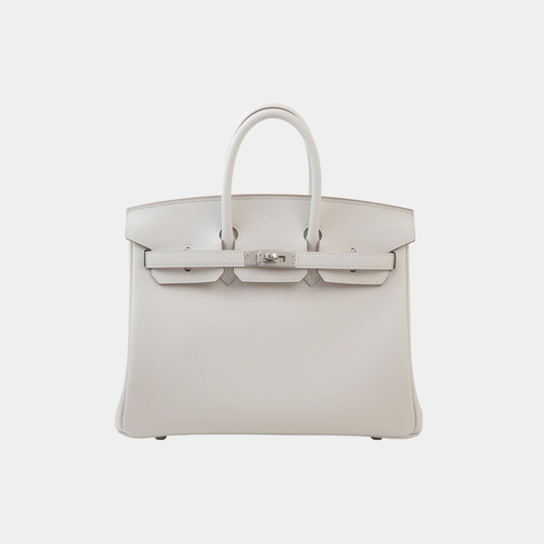 Hermes Birkin 25 Swift Gris Pale PHW, Front