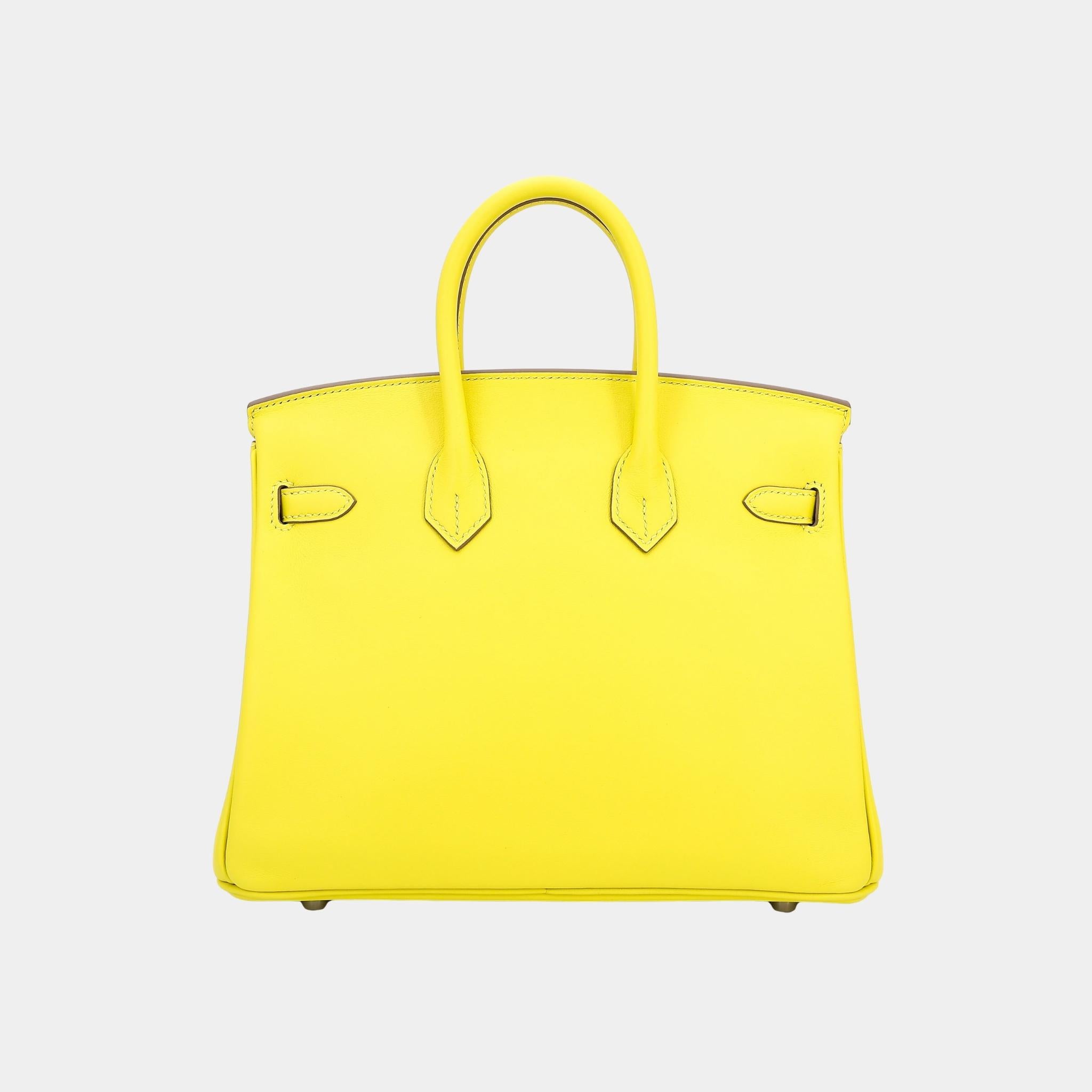 Hermes Birkin 25 Swift Lime PHW, Back