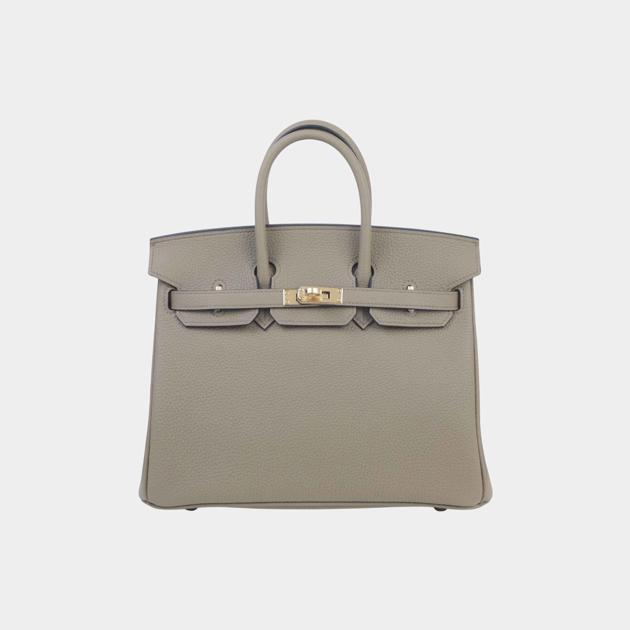 Birkin 25 Togo Beige Mafra GHW, Front