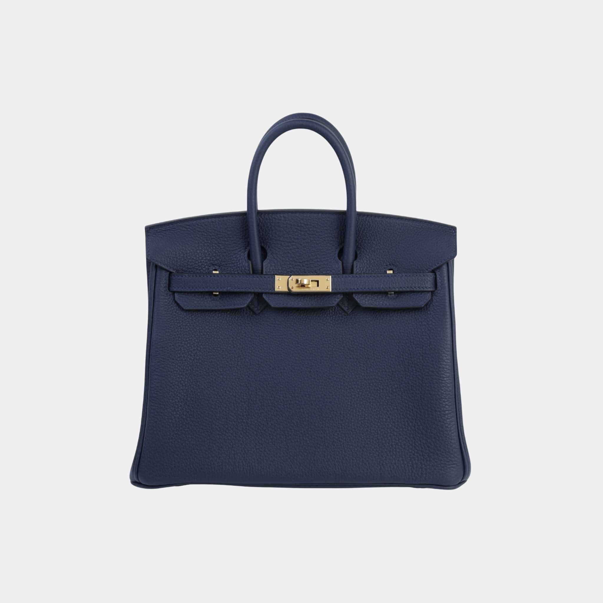 Hermes Birkin 25 Togo Bleu Abysse GHW, Front