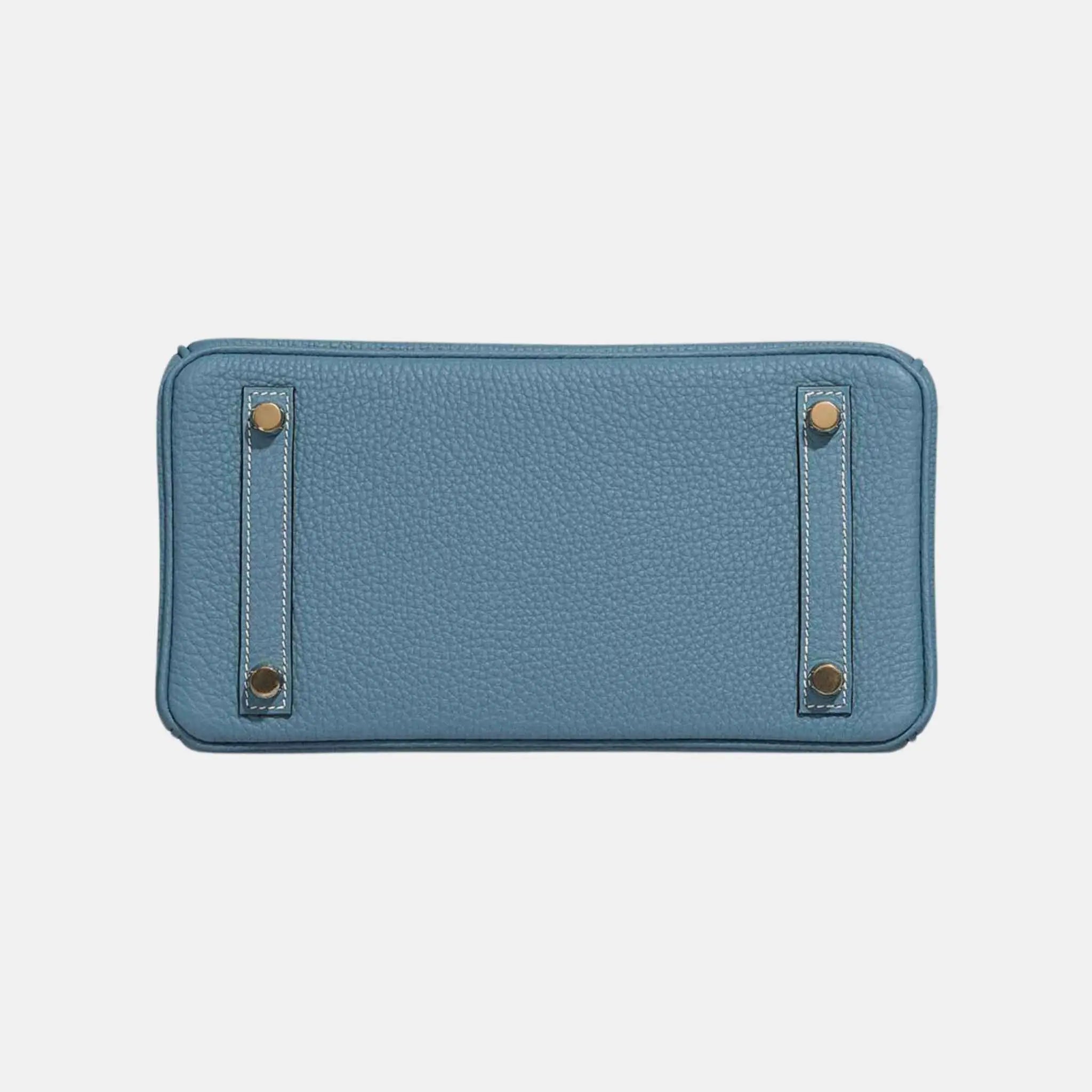 Hermes Birkin 25 Togo Bleu Jean GHW, Bottom