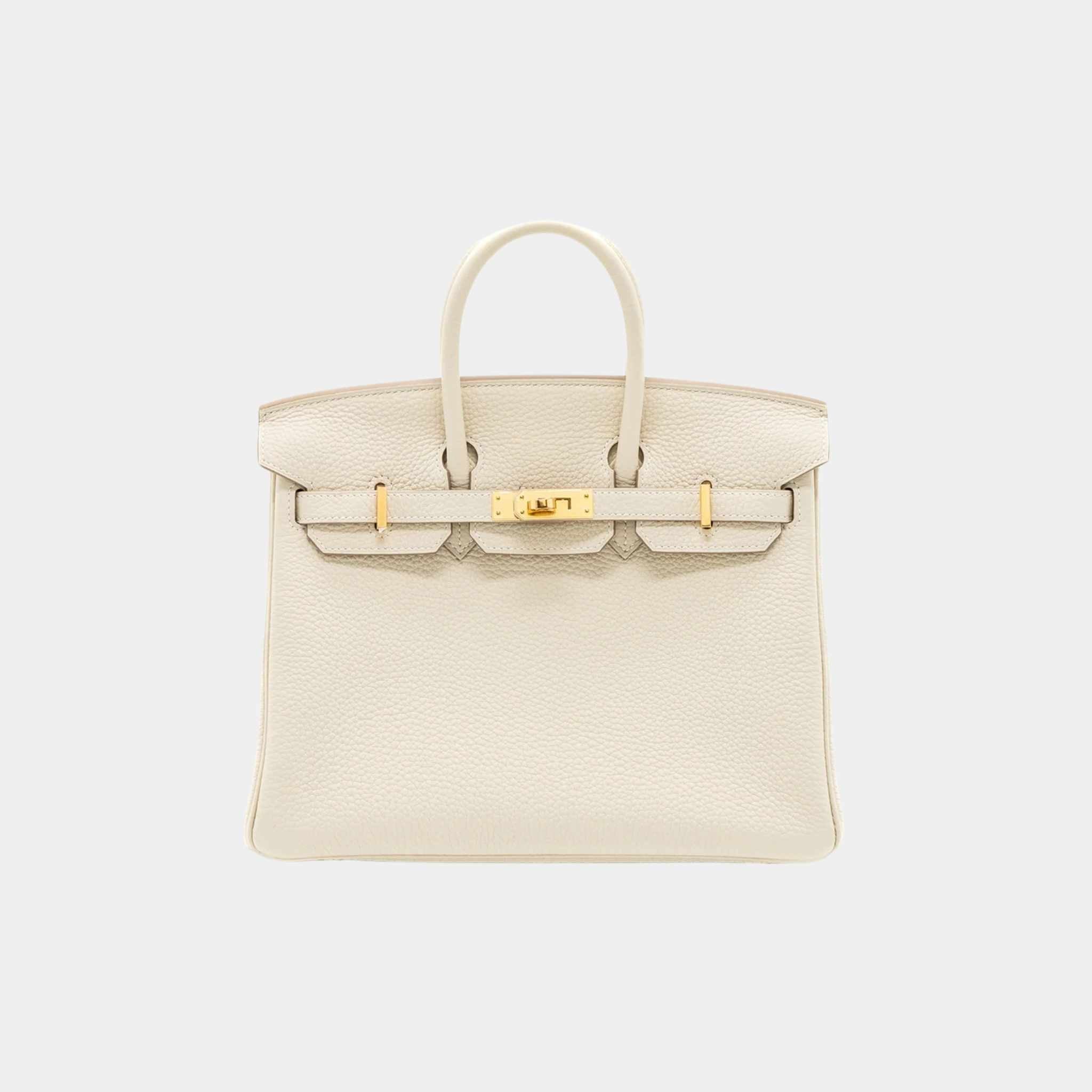 Hermes Birkin 25 Togo Craie GHW, Front