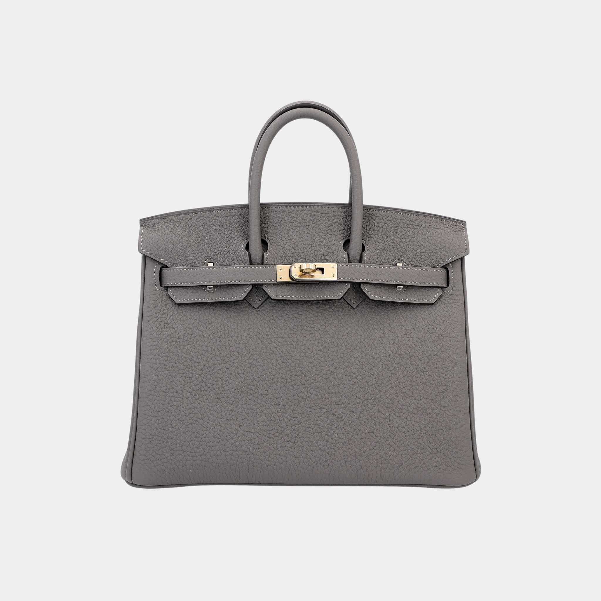 Hermes Birkin 25 Togo Gris Meyer PBHW, Front