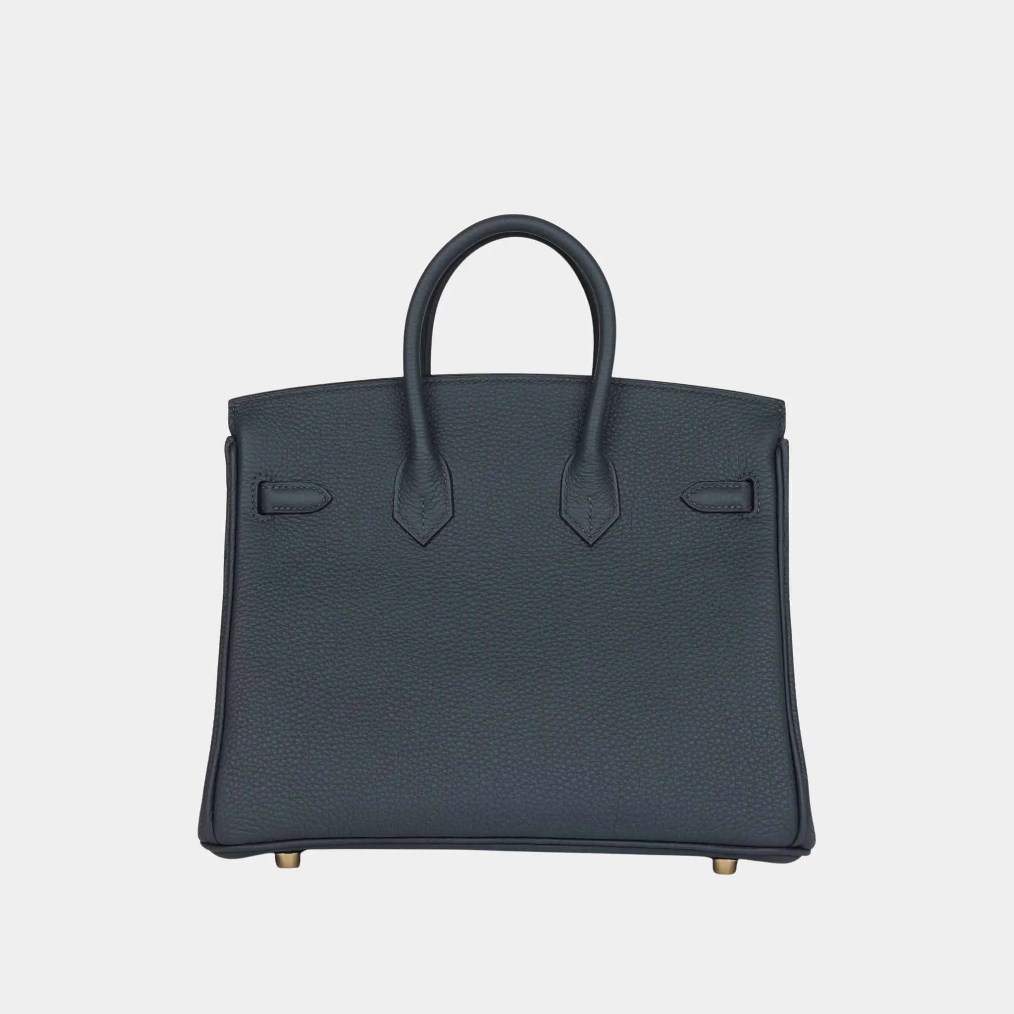 Hermes Birkin 25 Togo Gris Misty PBHW, Back