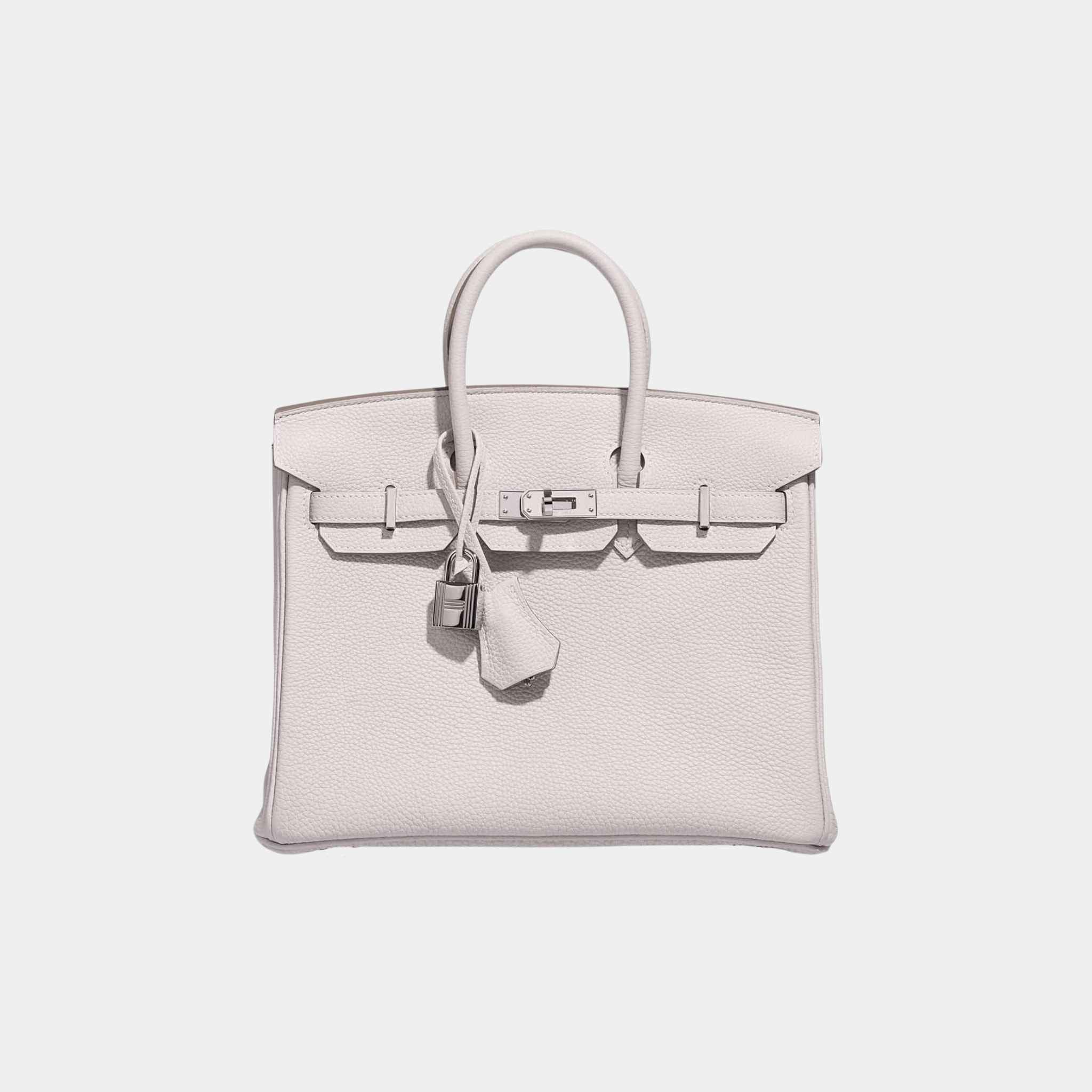 Hermes Birkin 25 Togo Gris Pale PHW, Front