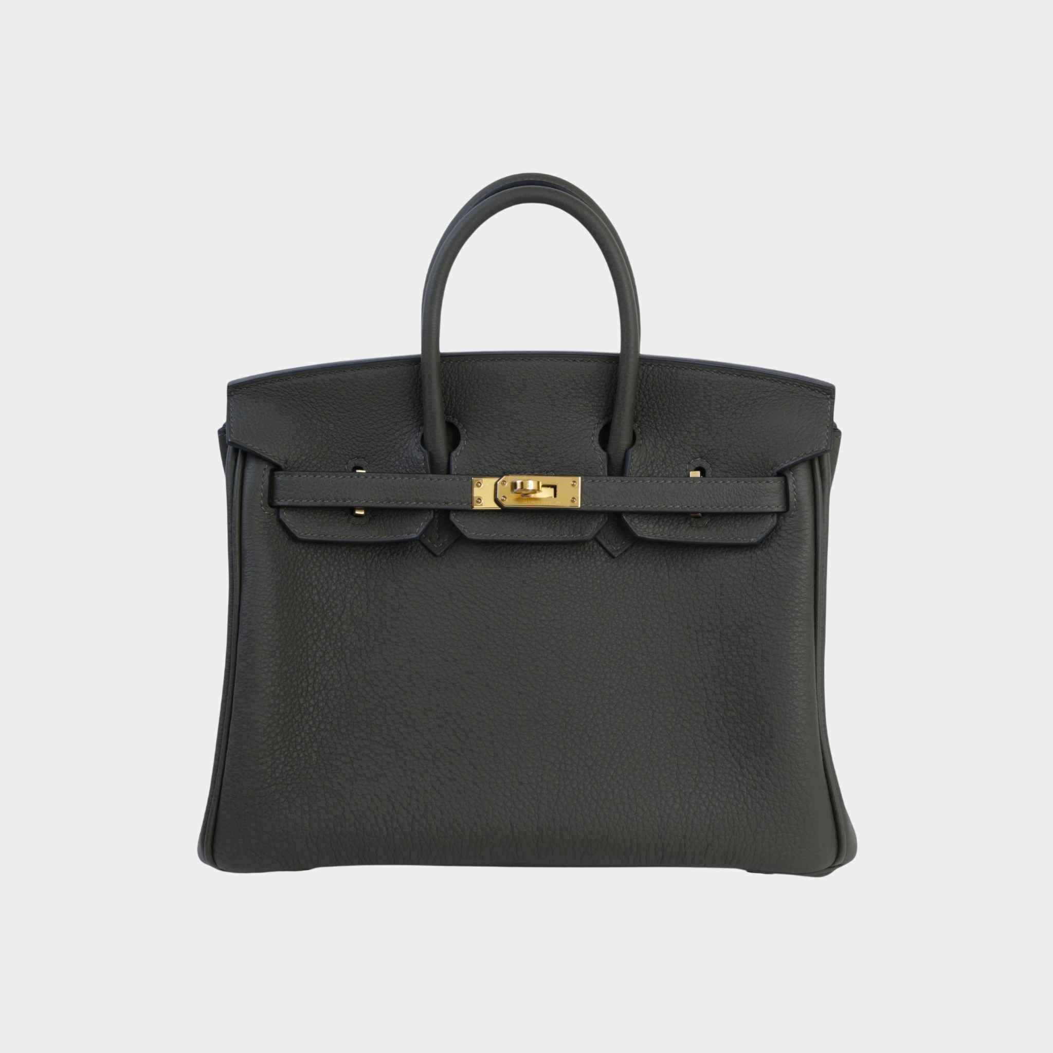 Hermes Birkin 25 Togo Vert Olive GHW, Front