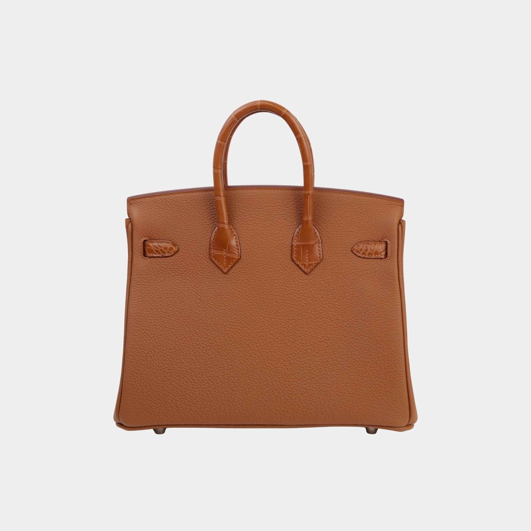 Hermes Birkin 25 Touch Matte Alligator Togo PHW, Back