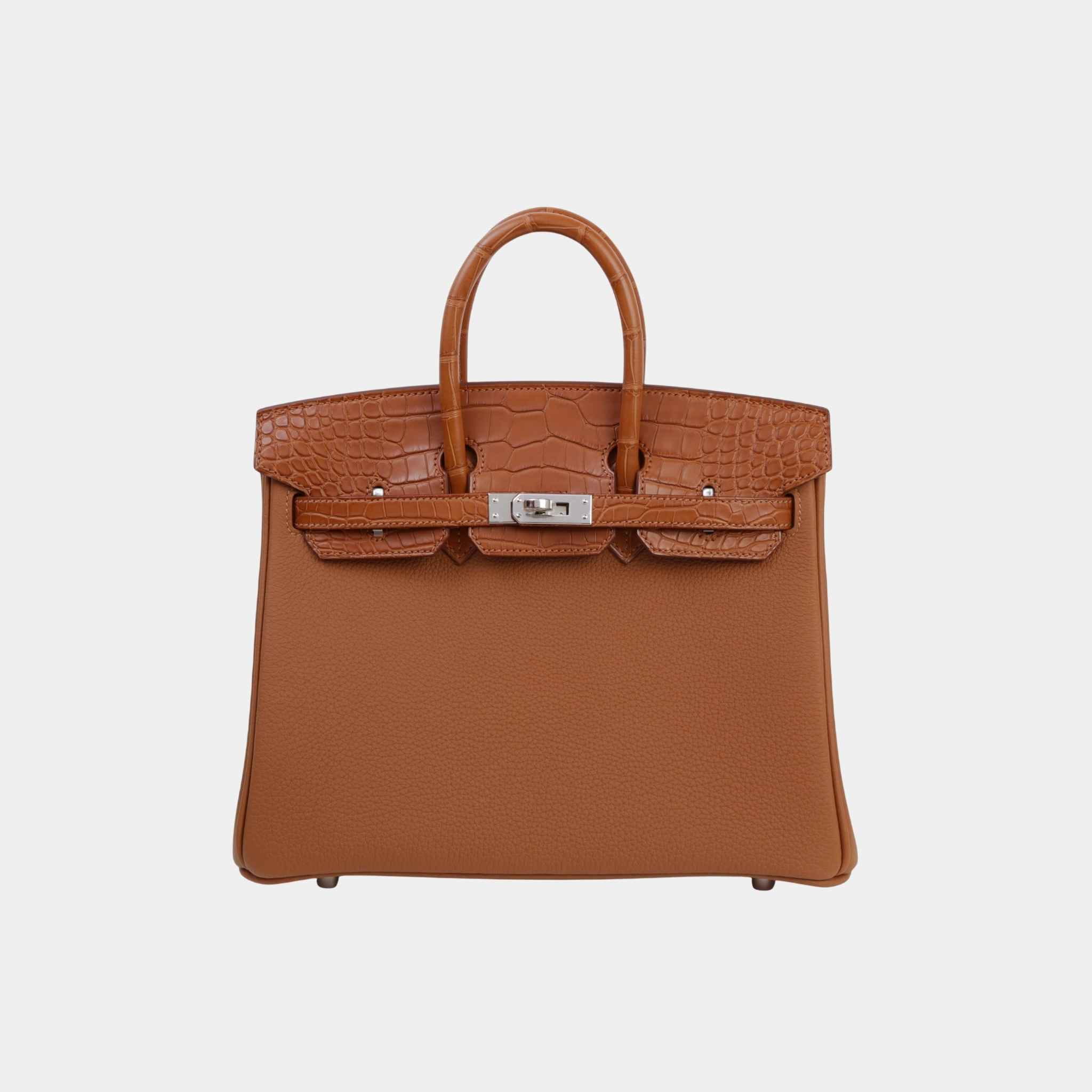 Hermes Birkin 25 Touch Matte Alligator Togo PHW, Front