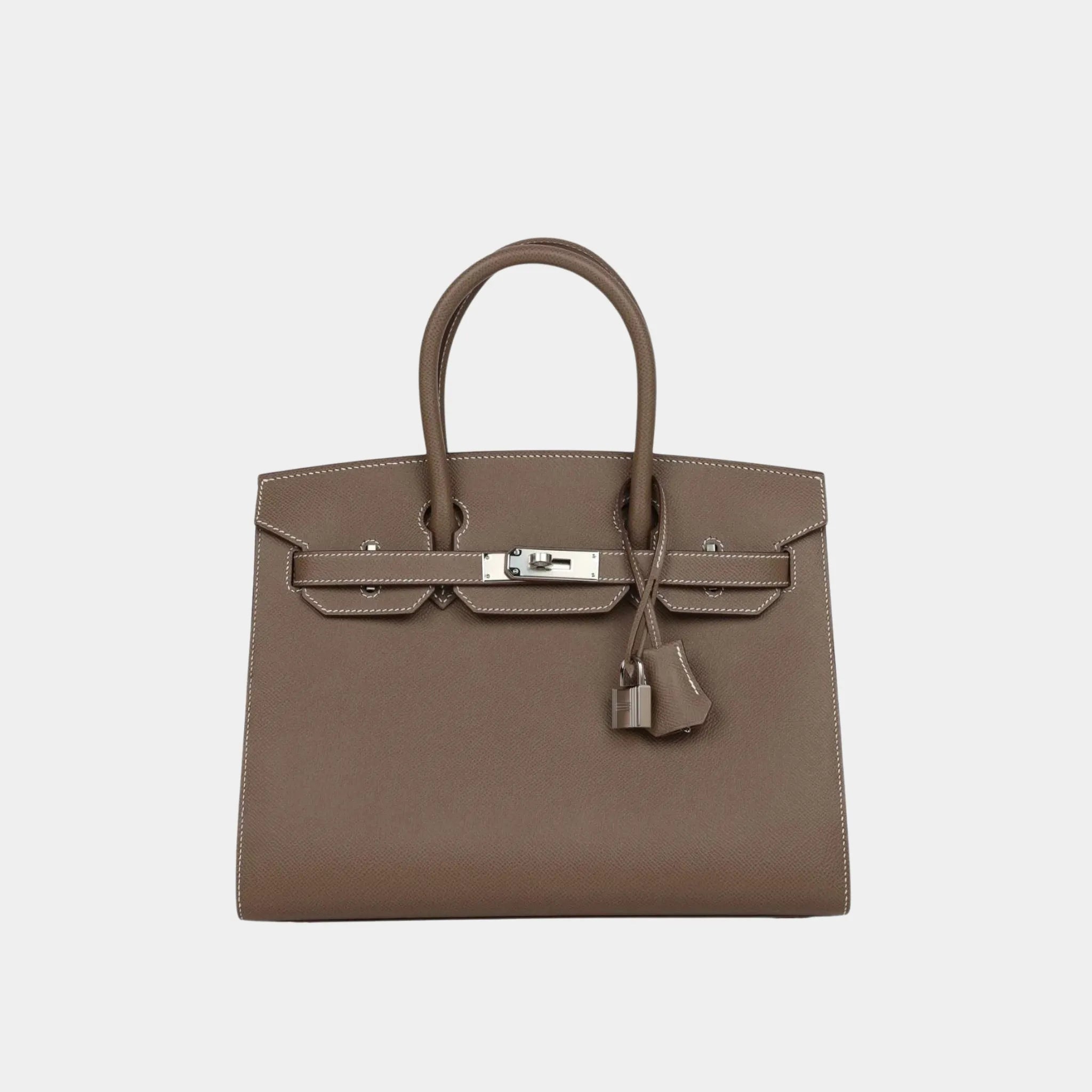 Hermes Birkin 30 Epsom Etoupe PHW, Front