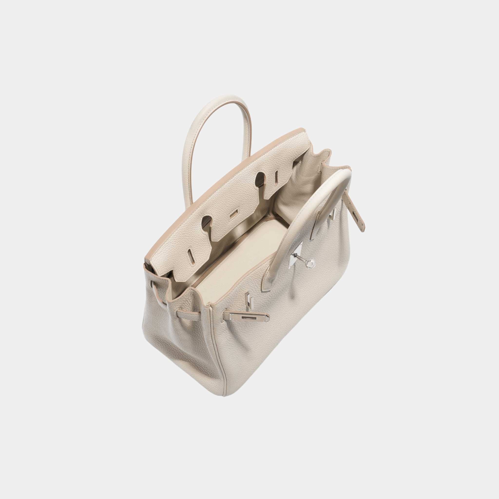 Hermes Birkin 30 Togo Beton PHW, Top