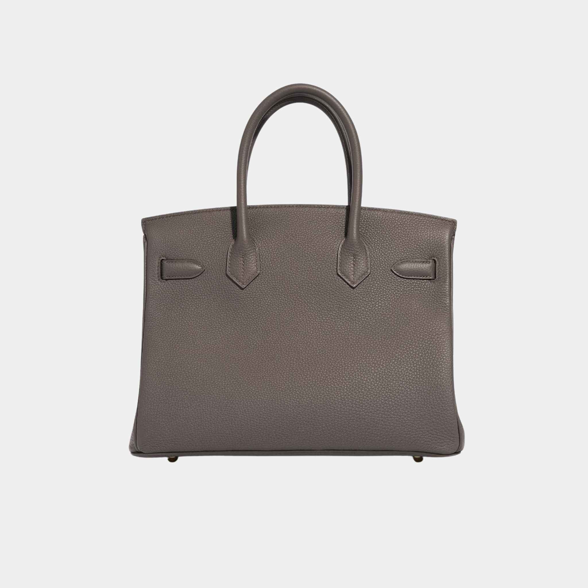 Hermes Birkin 30 Togo Gris Etain GHW, Back