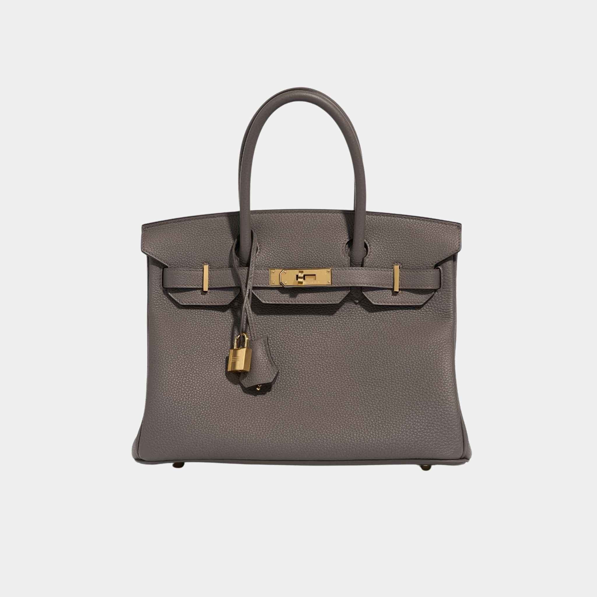 Hermes Birkin 30 Togo Gris Etain GHW, Front