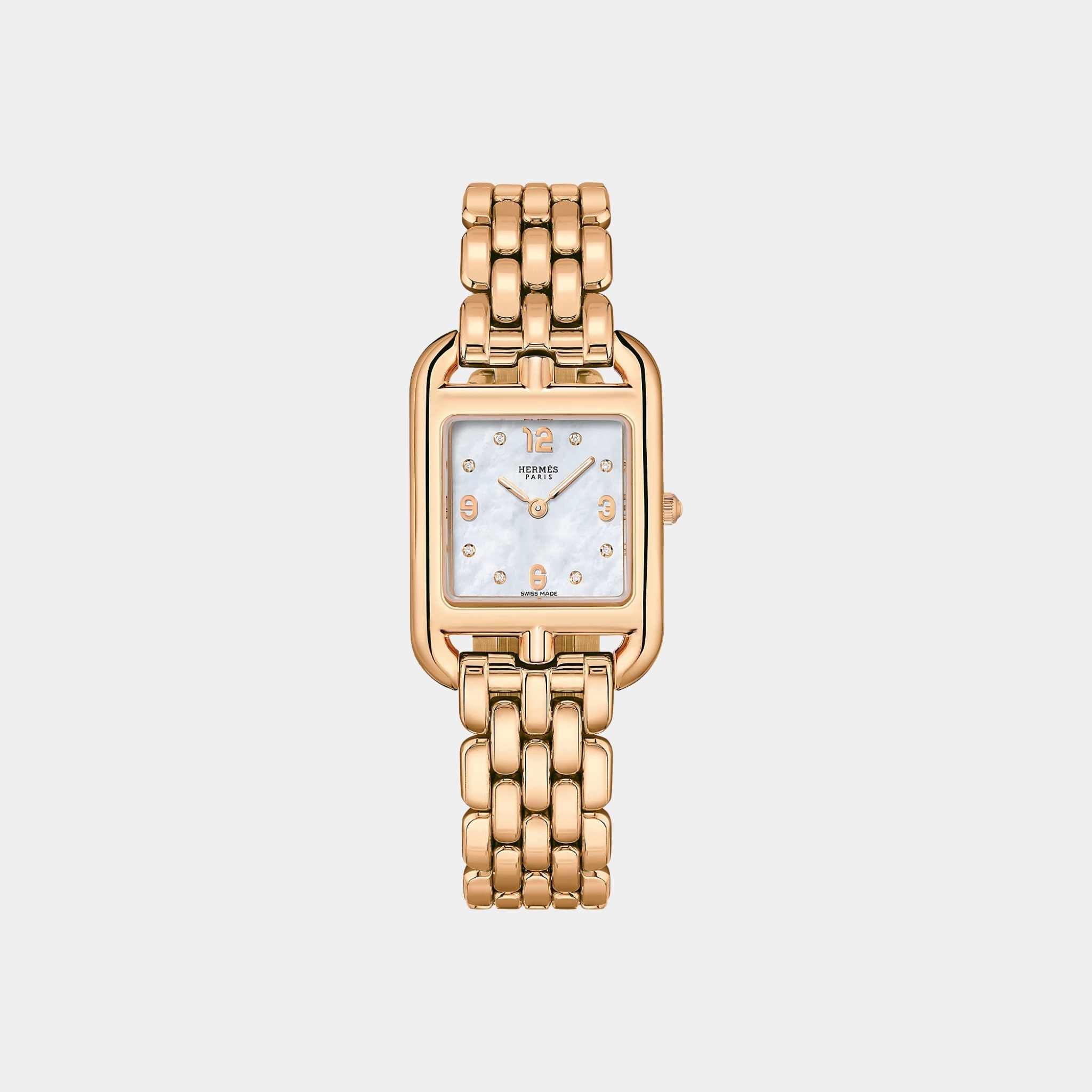 Hermes Cape Cod 31 mm Rose Gold Watch With Rose Gold Bracelet