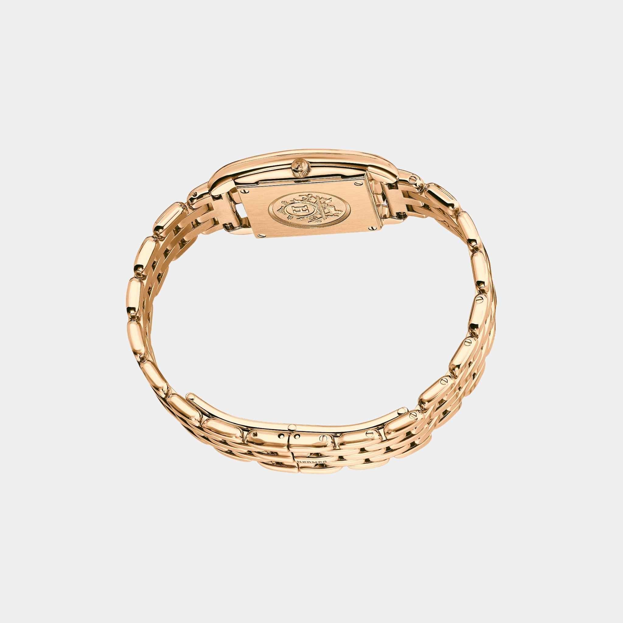 Hermes Cape Cod 31 mm Set-In Rose Gold With Rose Gold Bracelet, Back