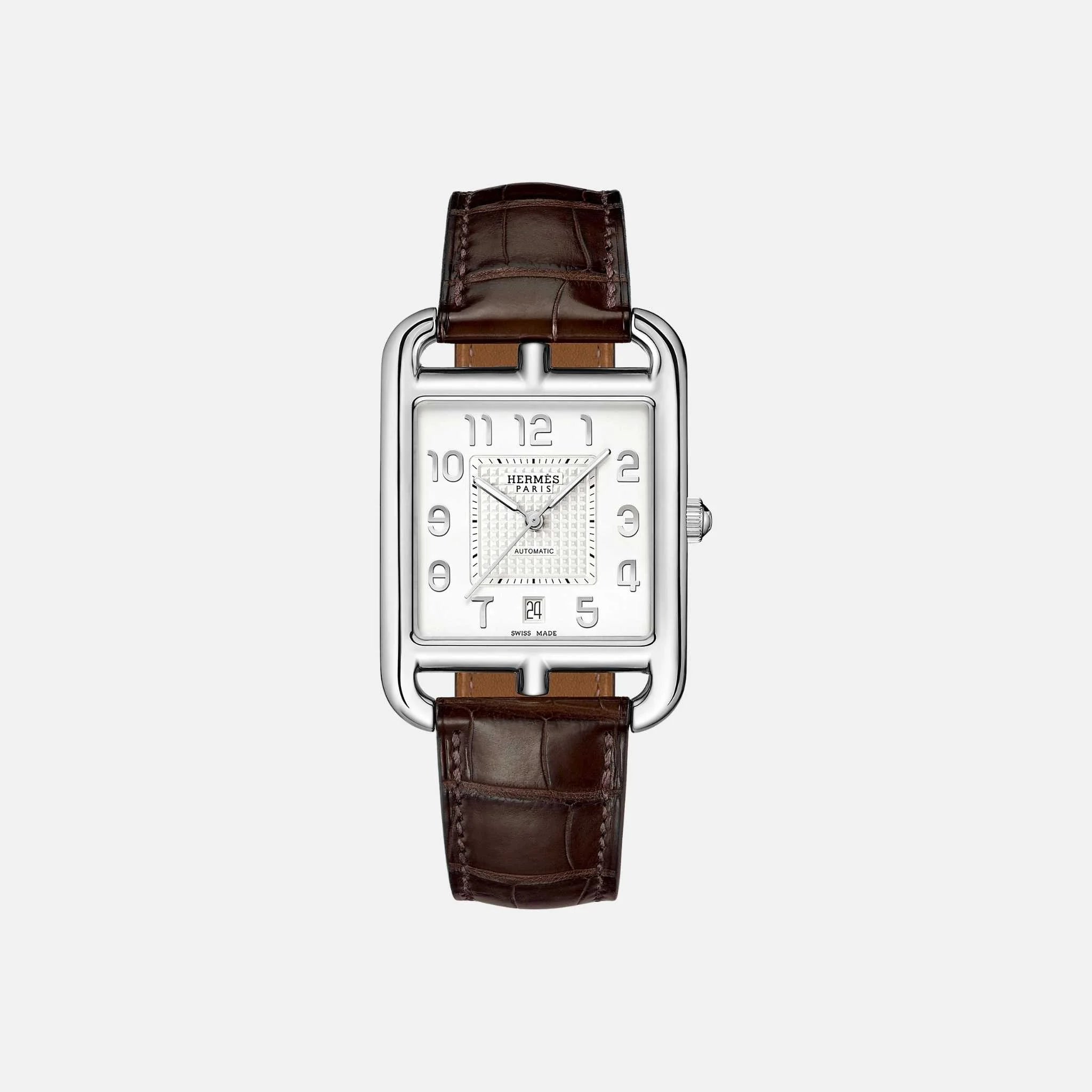 Hermes Cape Cod Watch 41mm Alligator Strap