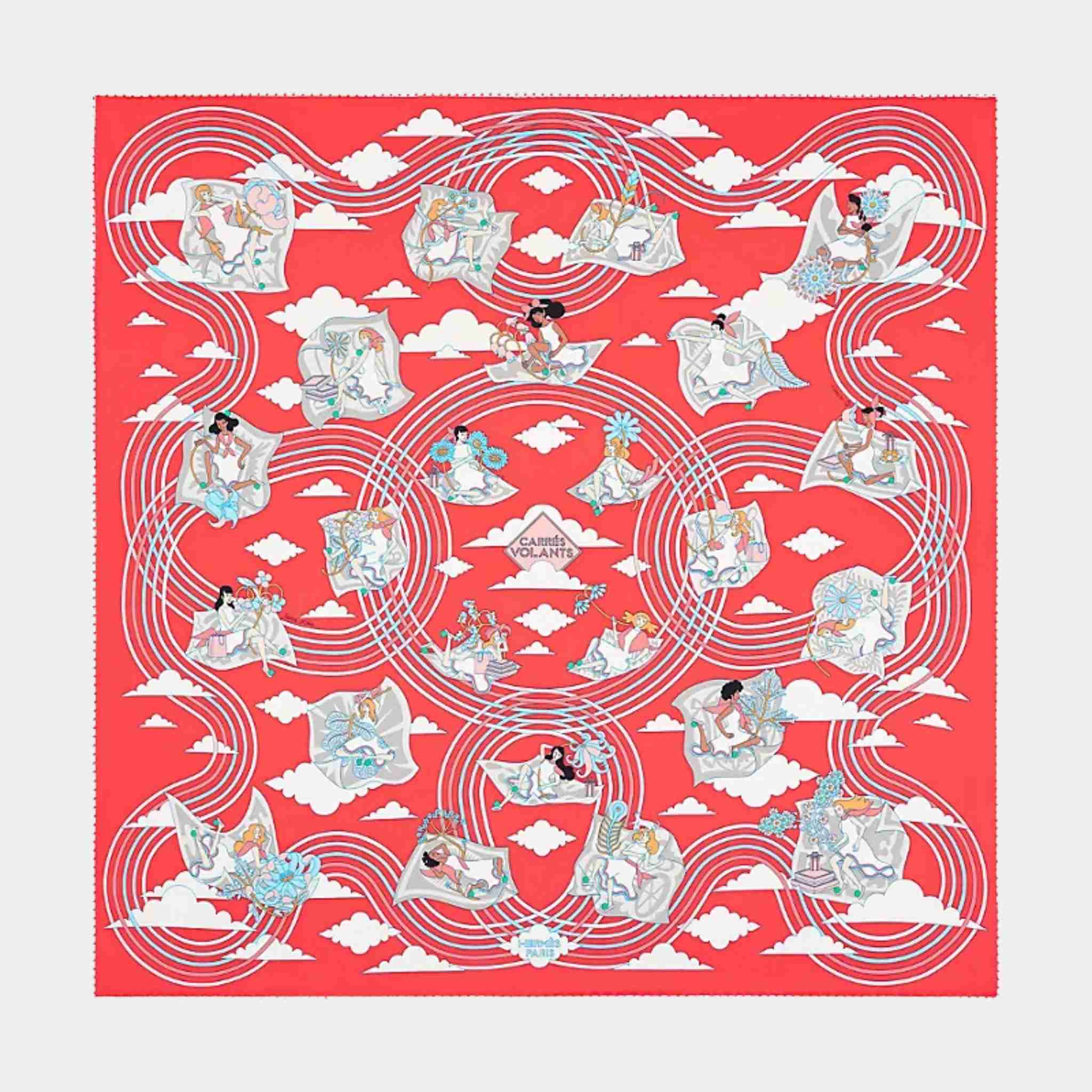 Hermes Carres Volants Scarf 70, Front