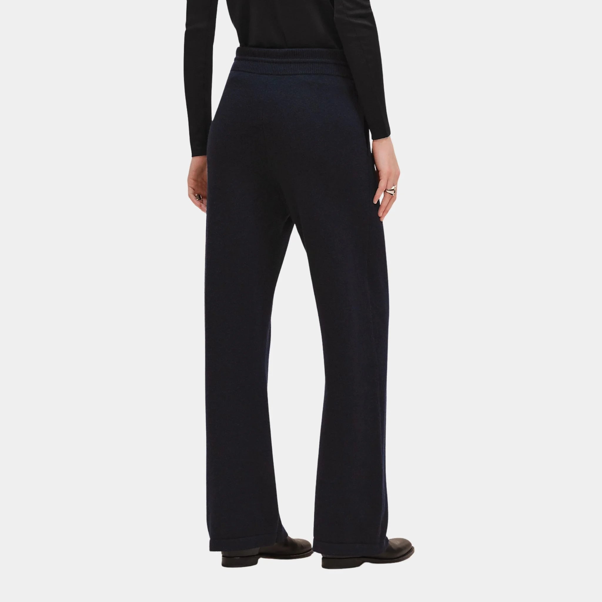 Hermes Cashmere Pants, Bleu Noir, Back