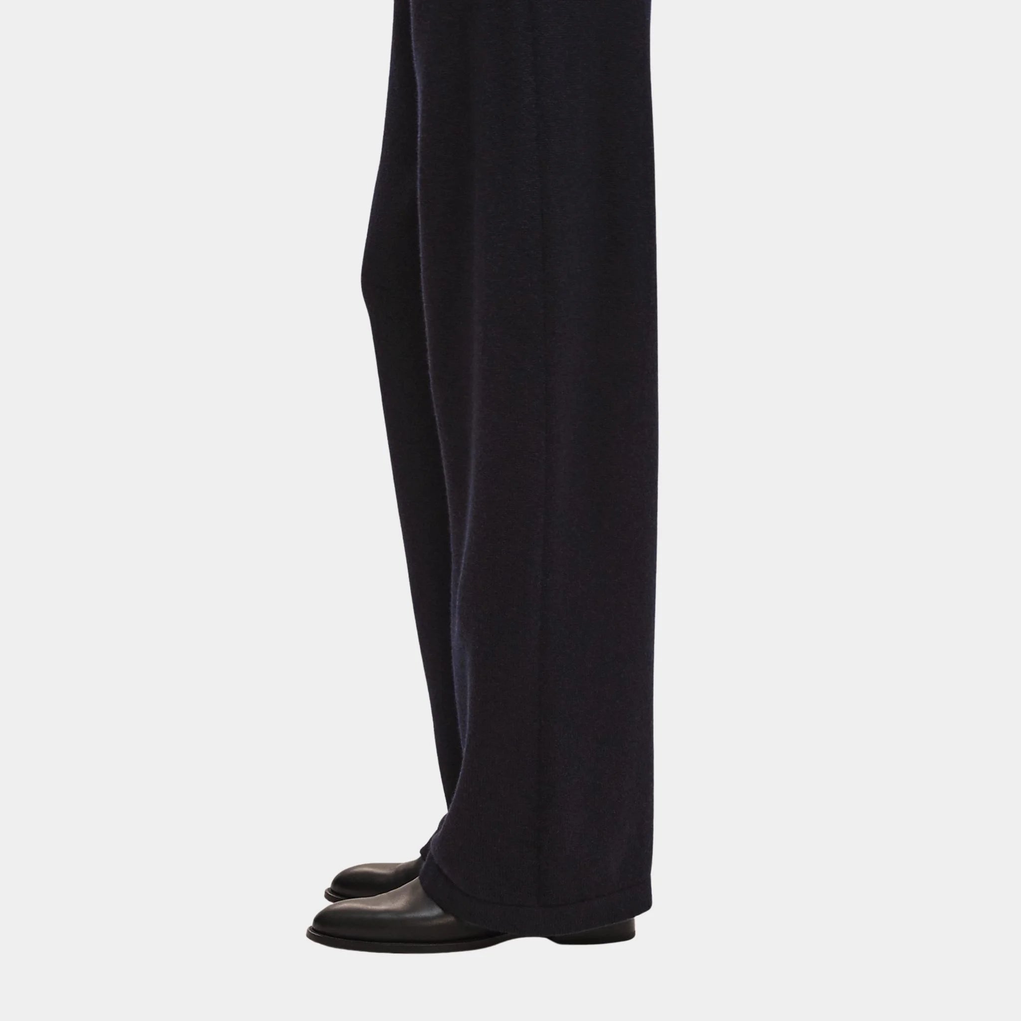 Hermes Cashmere Pants, Bleu Noir, Side