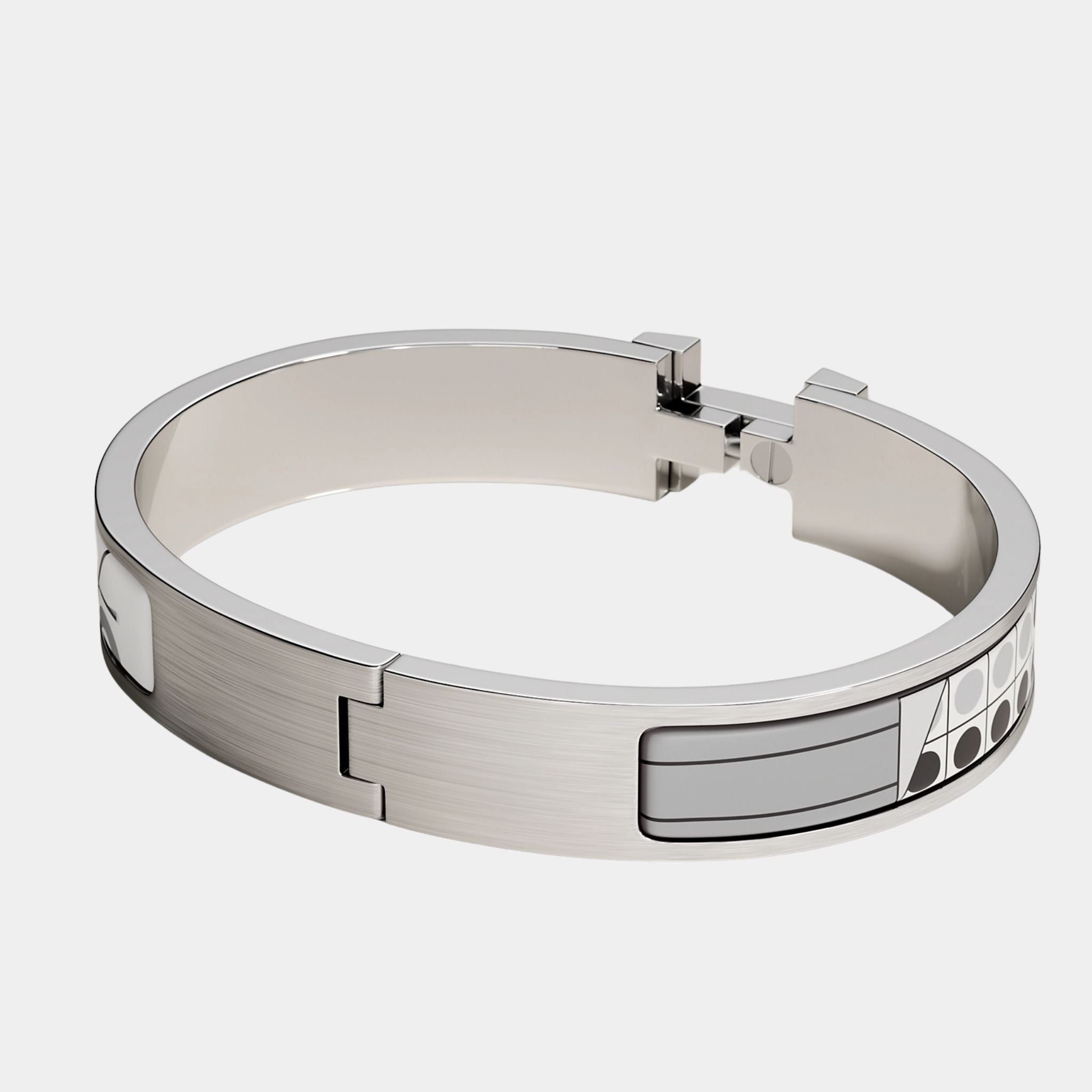 Hermes Clic HH Top Depart Bracelet Brushed Palladium, Back