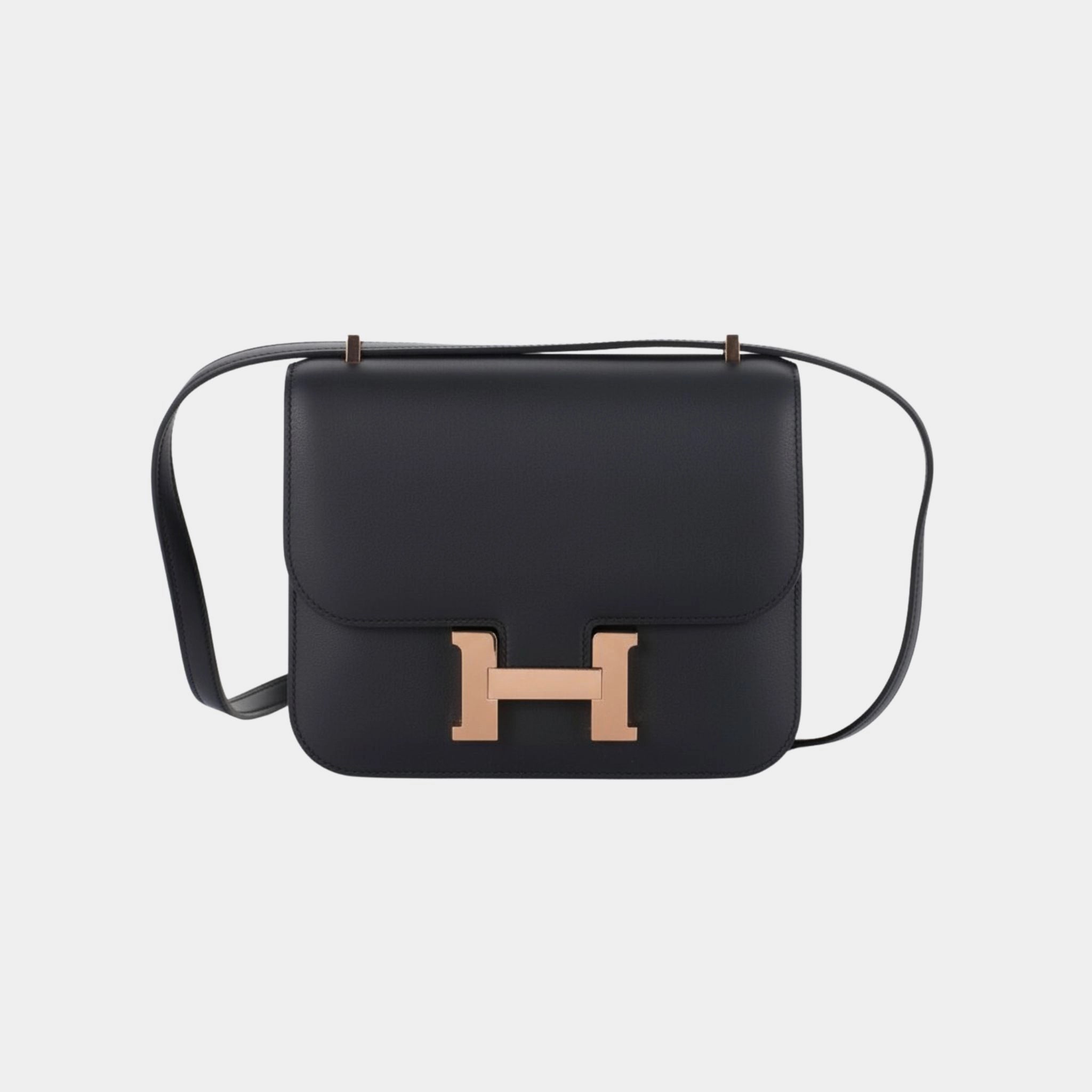 Hermes Constance 18 Swift Bleu Indigo RGHW, Front