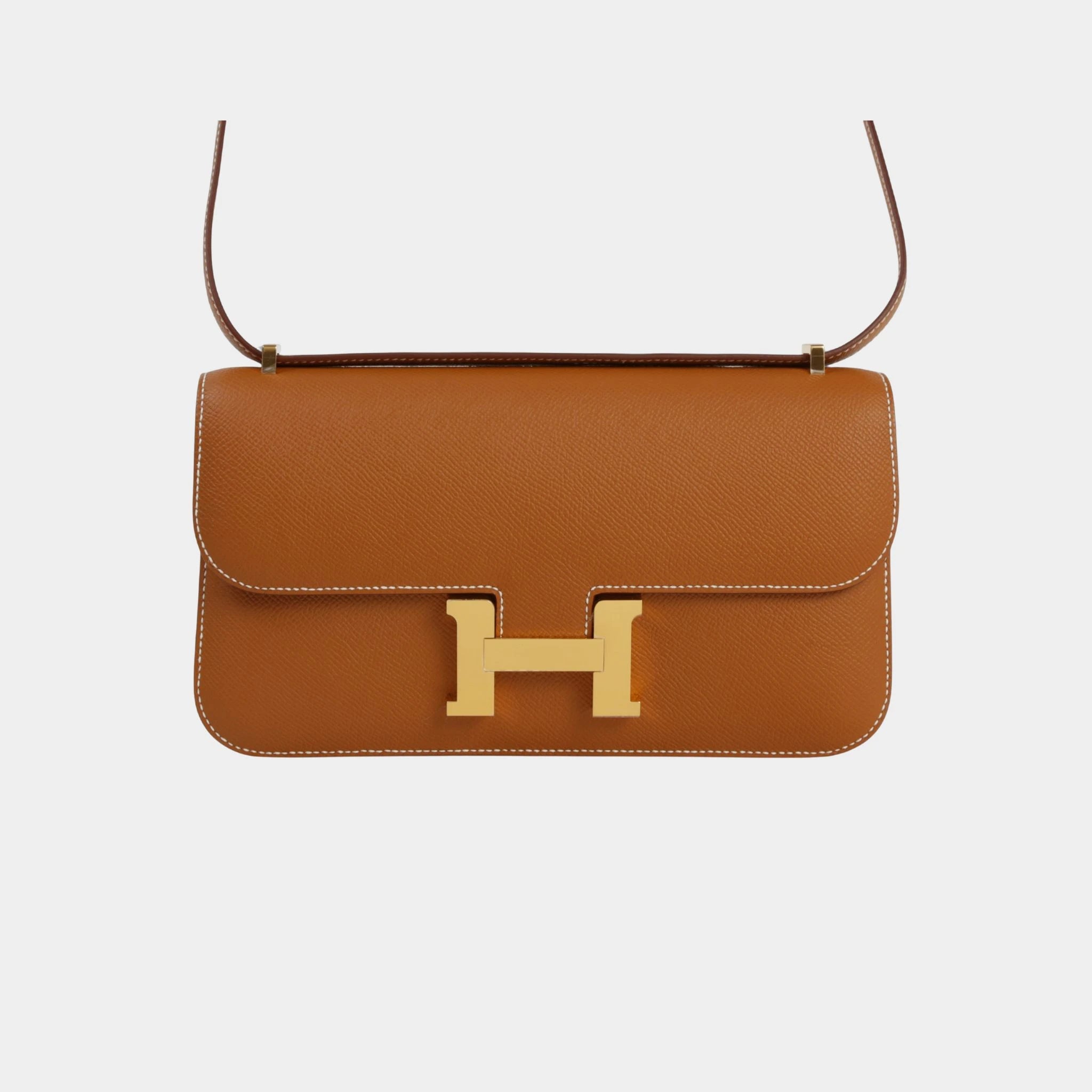 Hermes Constance Elan 2024 Epsom Gold GHW, Front