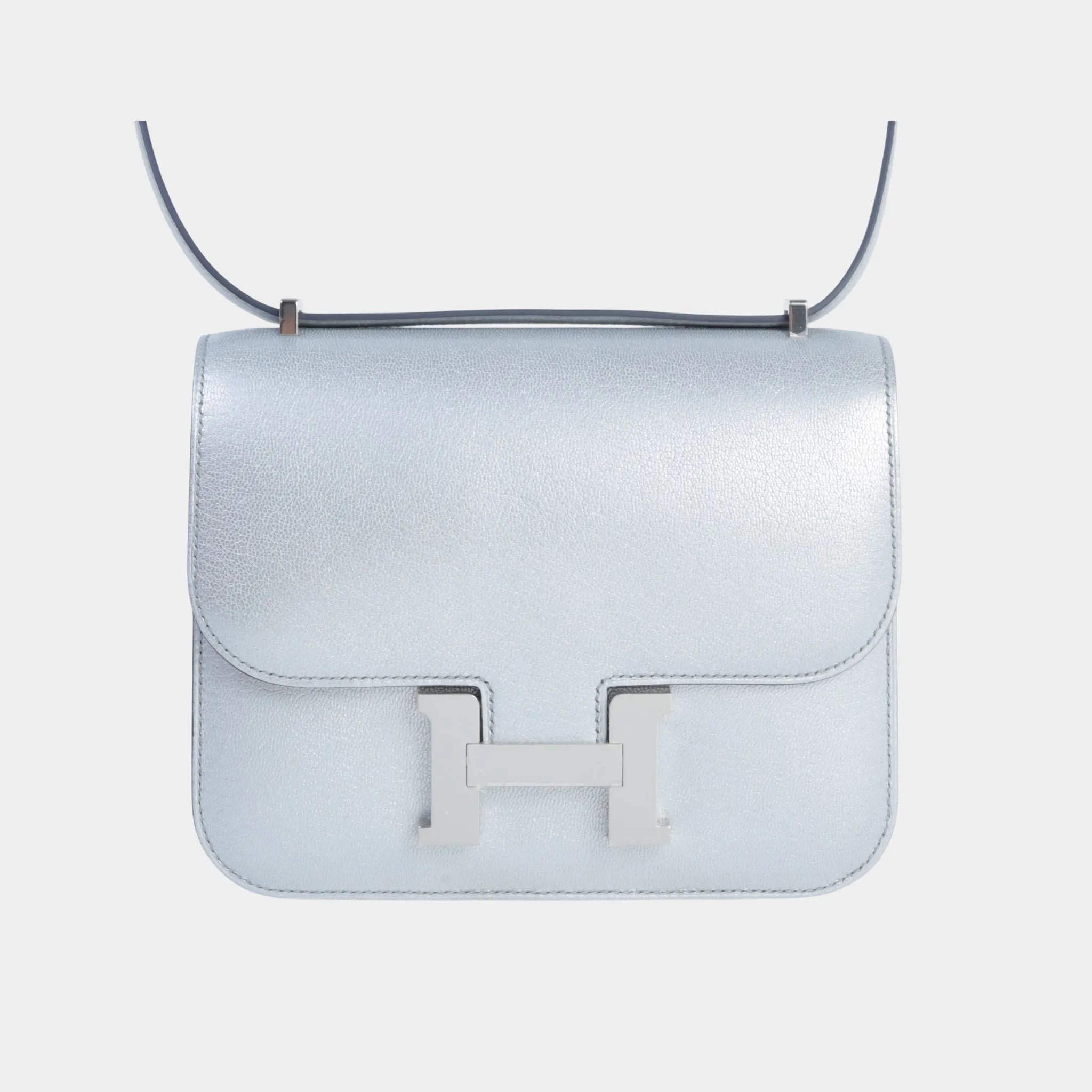 Hermes Constance Mini Chamkila Argent PHW, Front