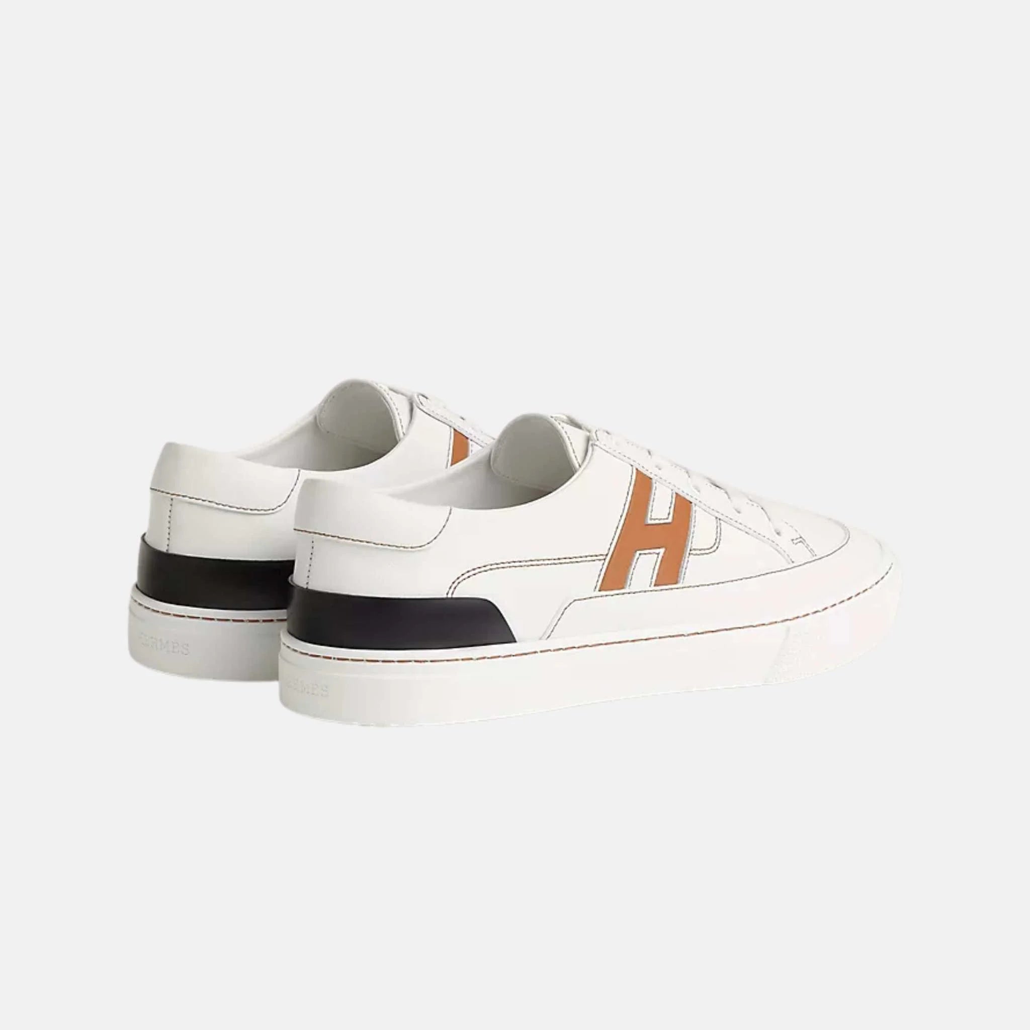 Hermes Deep Sneaker Calfskin White/Natural, Rear