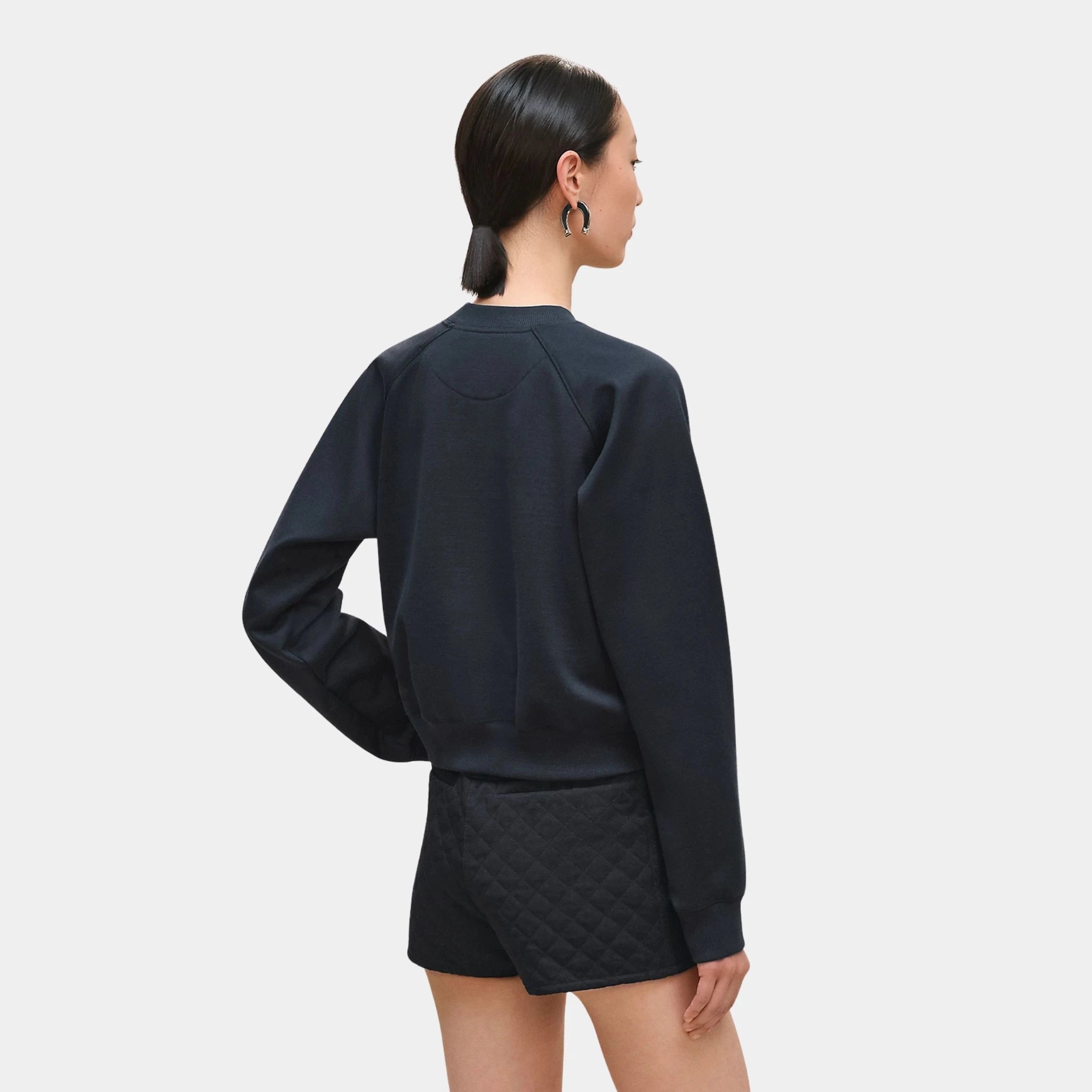 Hermes Della Cavalleria Raglan Sleeve Embroidered Sweatshirt, Bleu Marine, Back