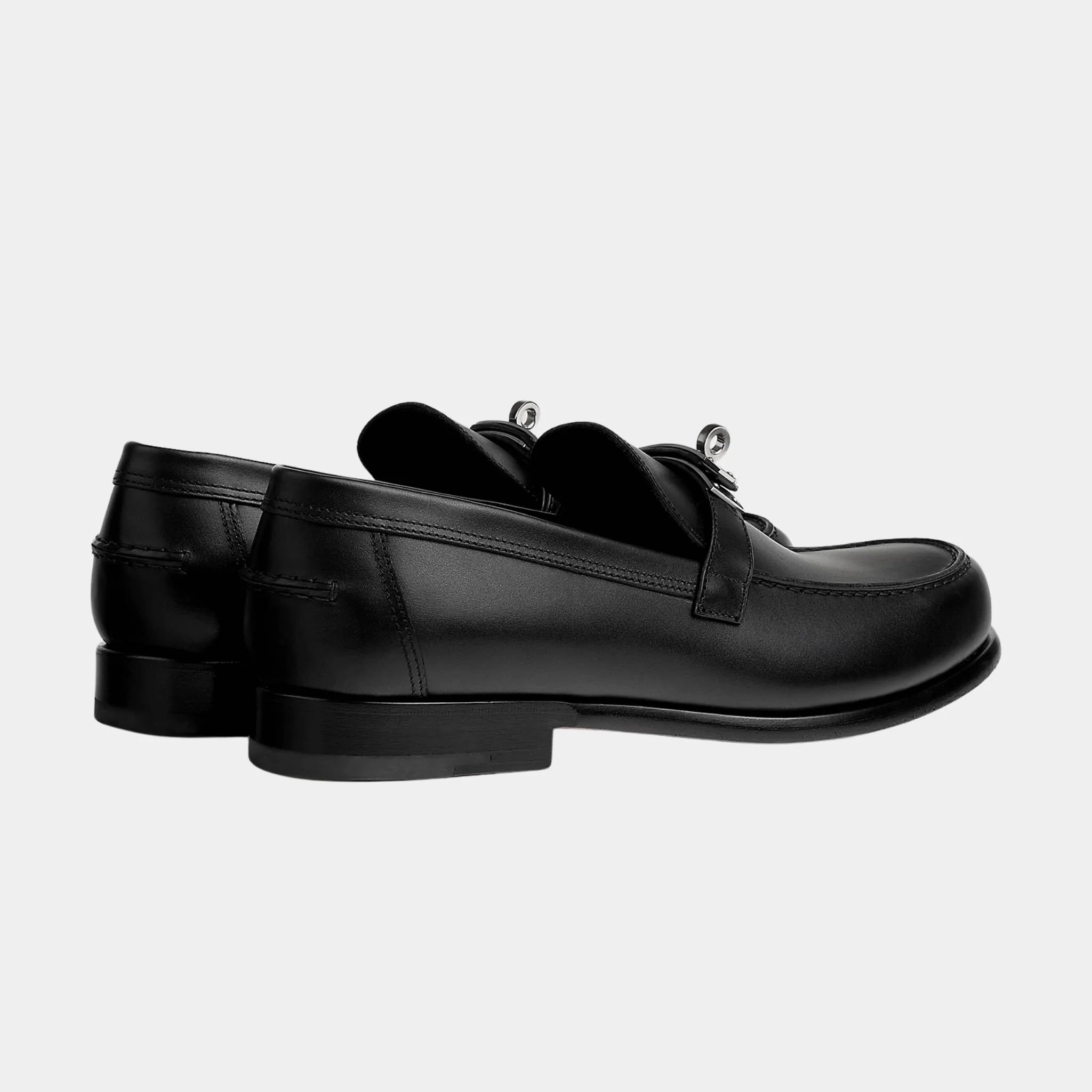 Hermes Destiny Loafers in Calfskin, Noir, Back