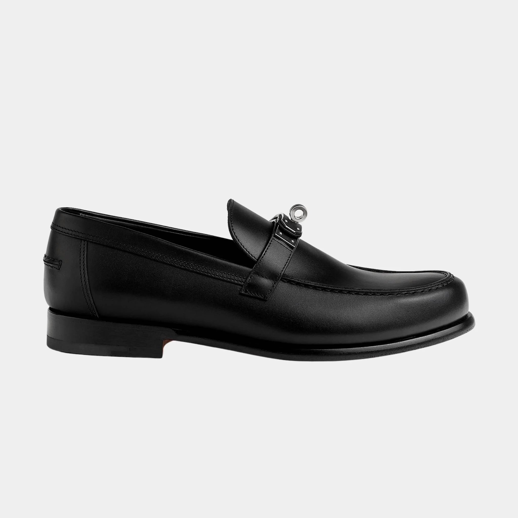 Hermes Destiny Loafers in Calfskin, Noir, Side