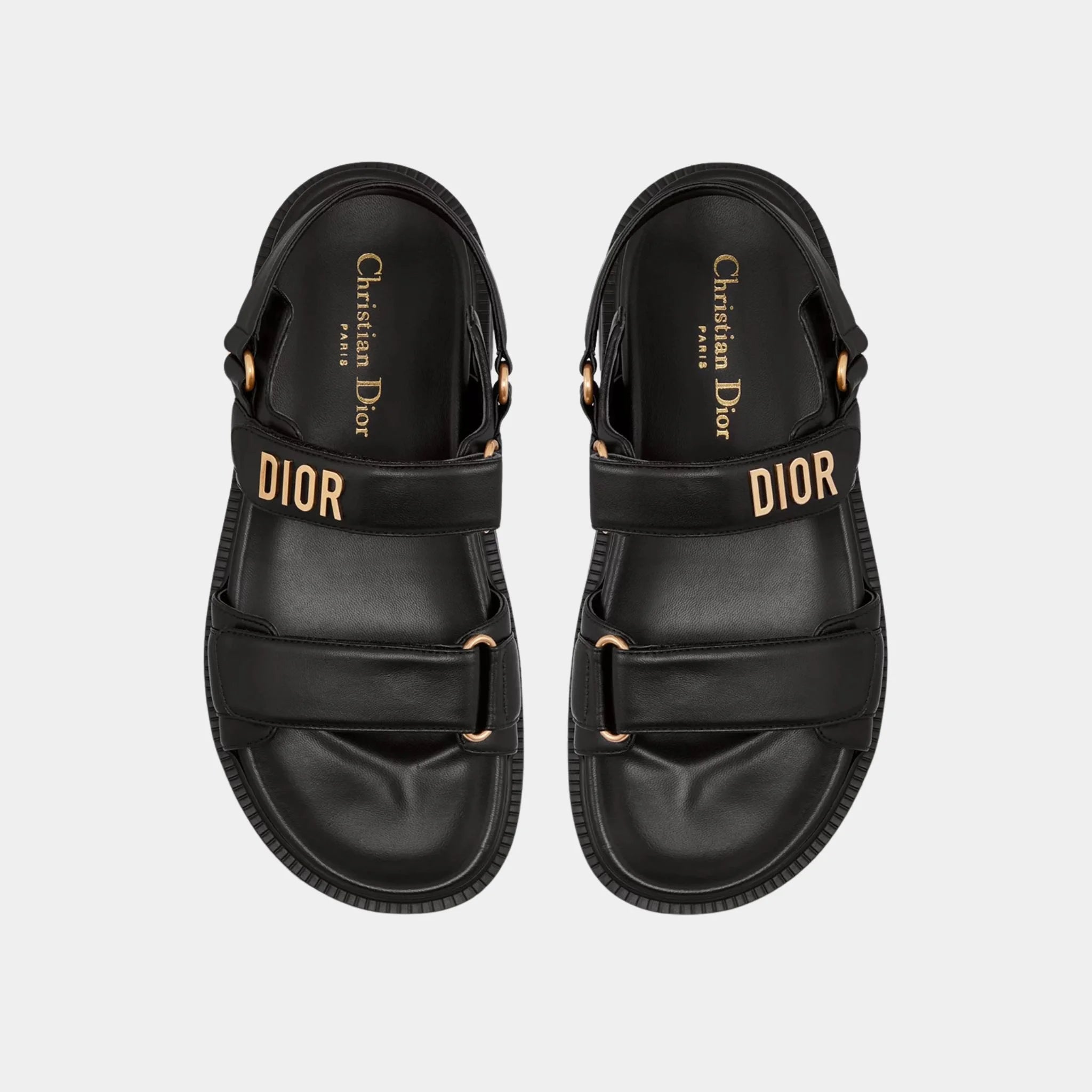 Dior Dioract Sandal in Lambskin, Black, Top