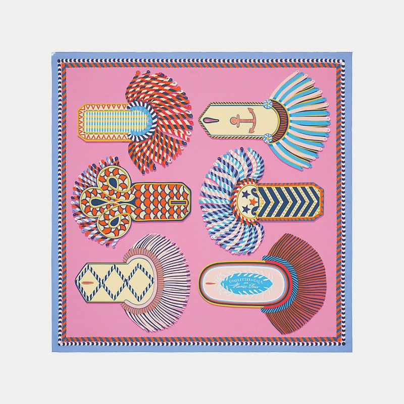 Hermes Epaulettes de Gala Double Face scarf 90, Front