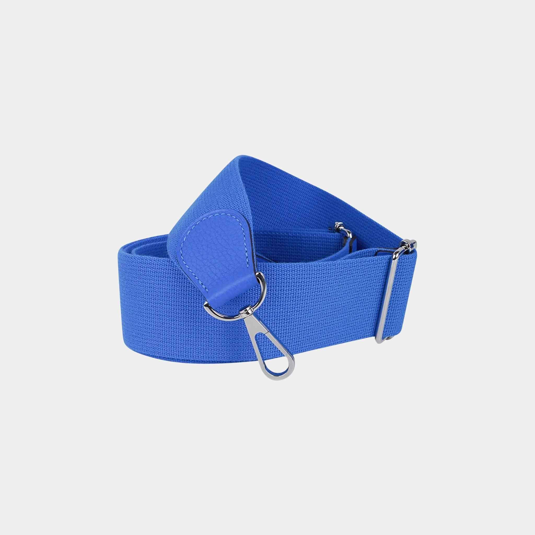 Hermes Evelyne III GM Bag Taurillon Clemence Bleu Hydra PHW, Strap