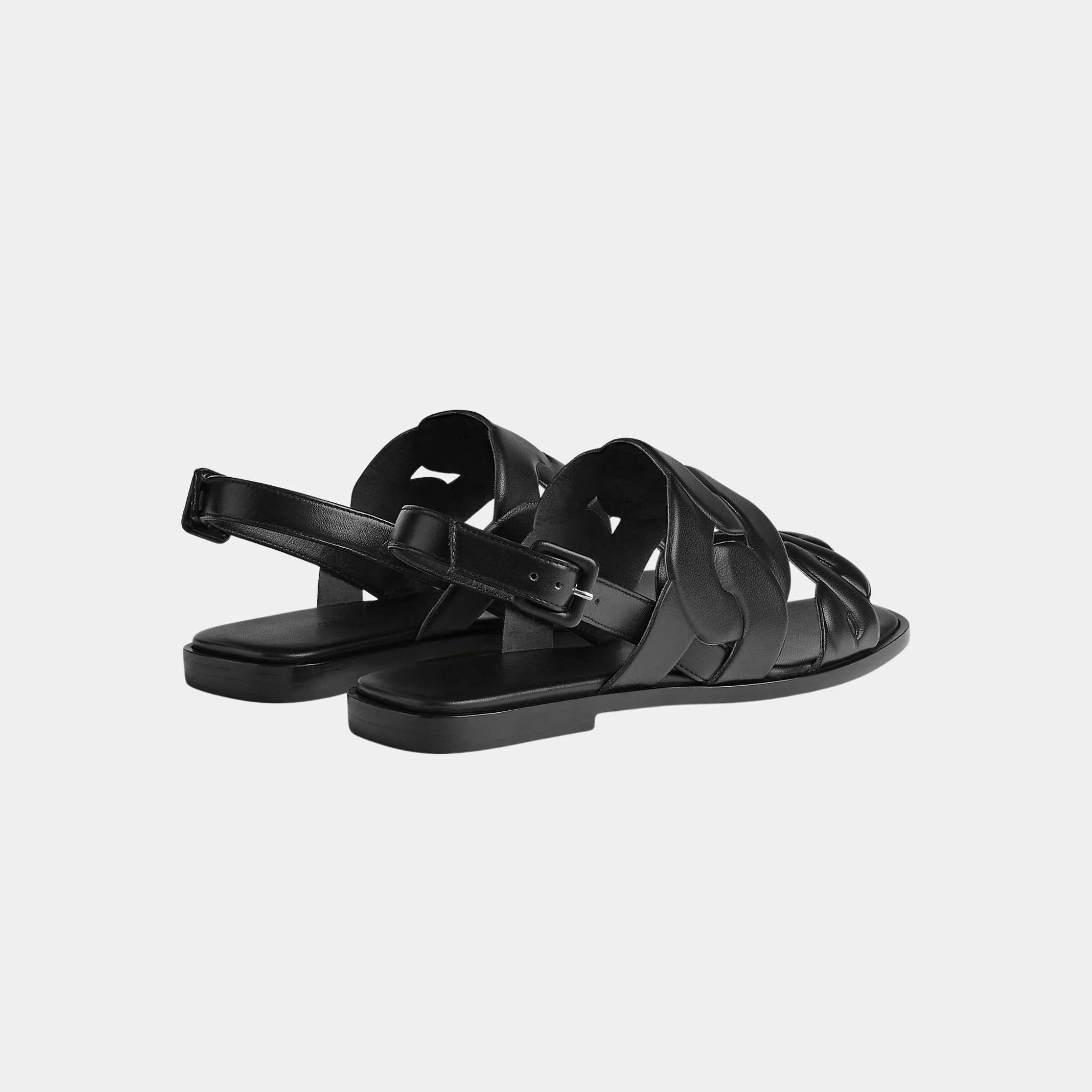 Hermes Grace Sandal Nappa Leather, Noir, Back