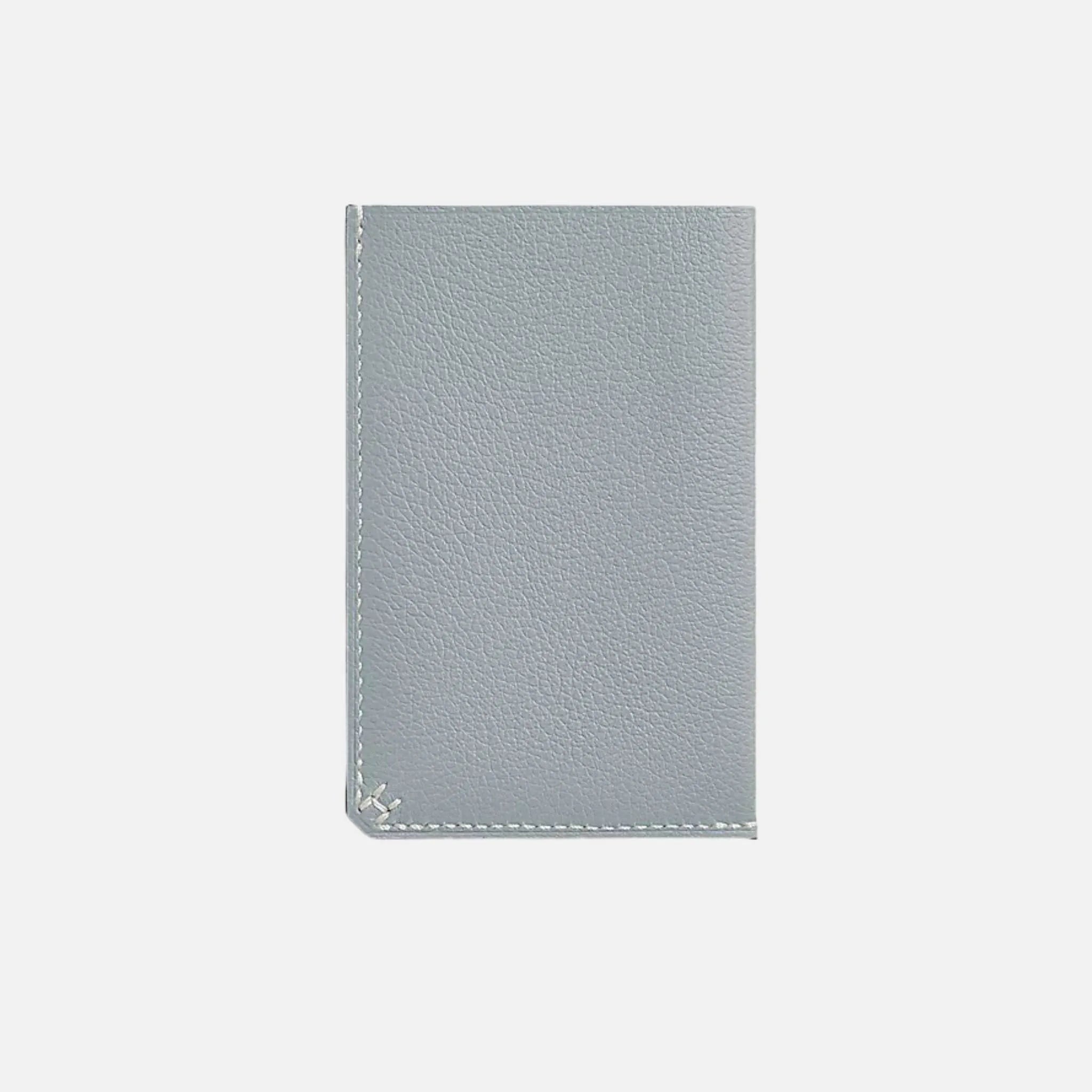 Hermes H Sellier Card Holder Evercolor Calfskin, Bleu Glacier, Front