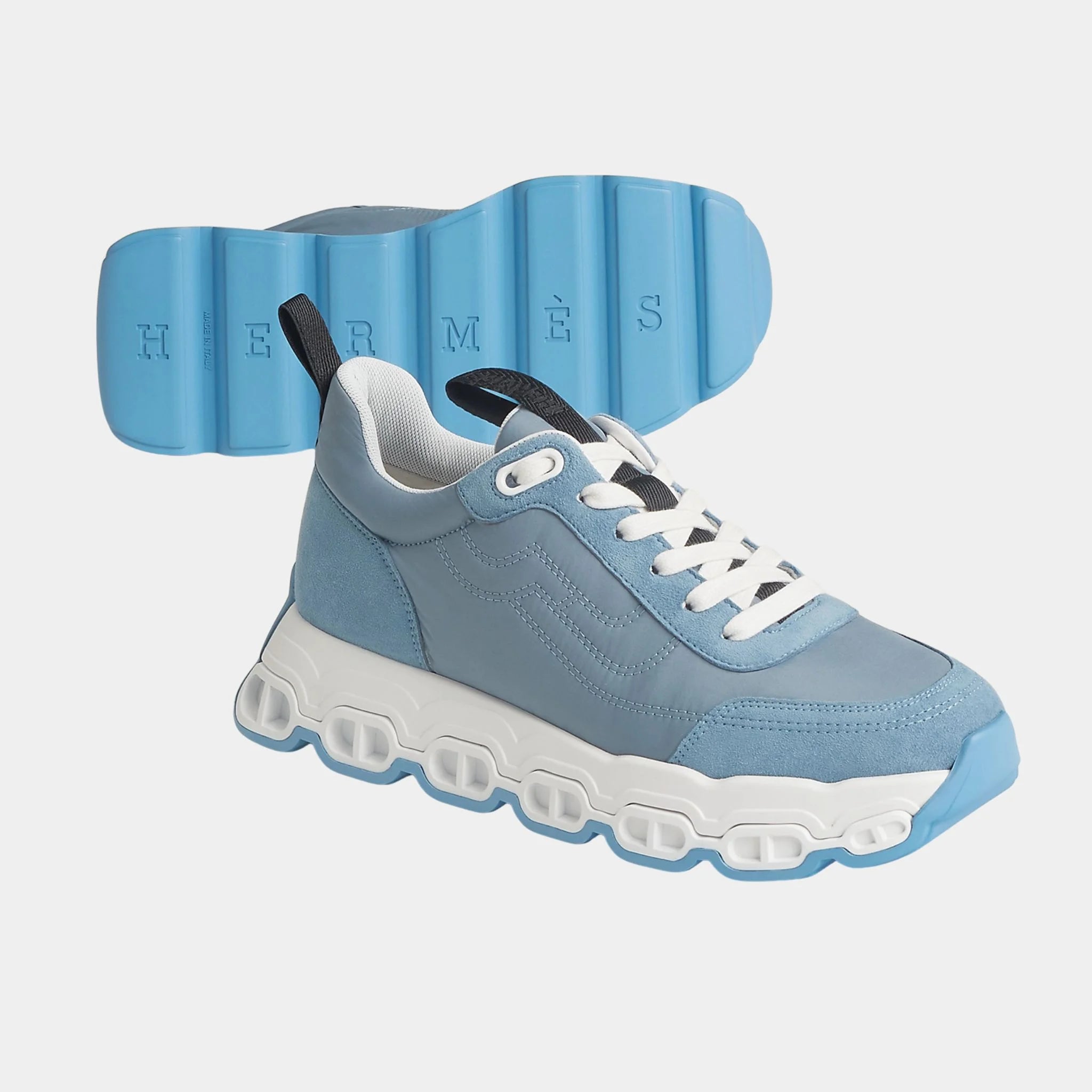 Impulse Sneakers in Parachute Fabric and Calfskin