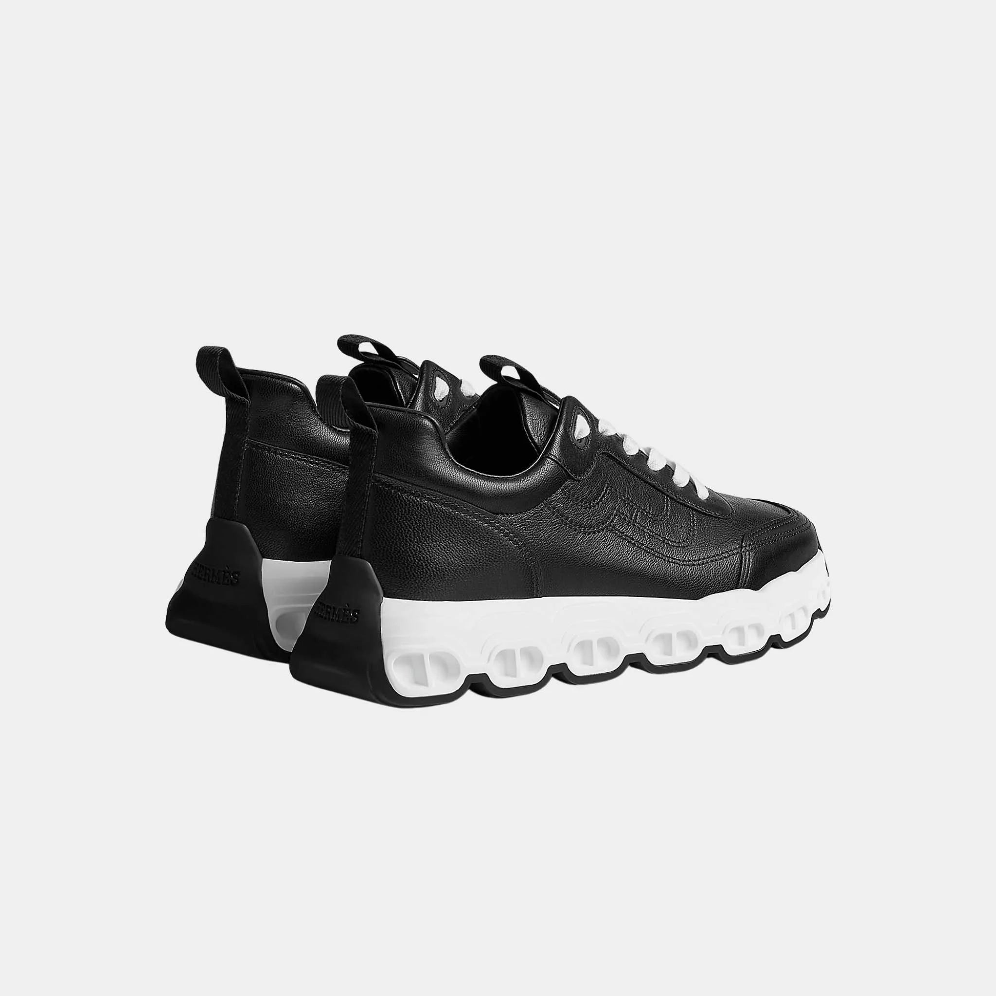 Hermes Impulse Sneakers in Sporty Goatskin, Noir, Back