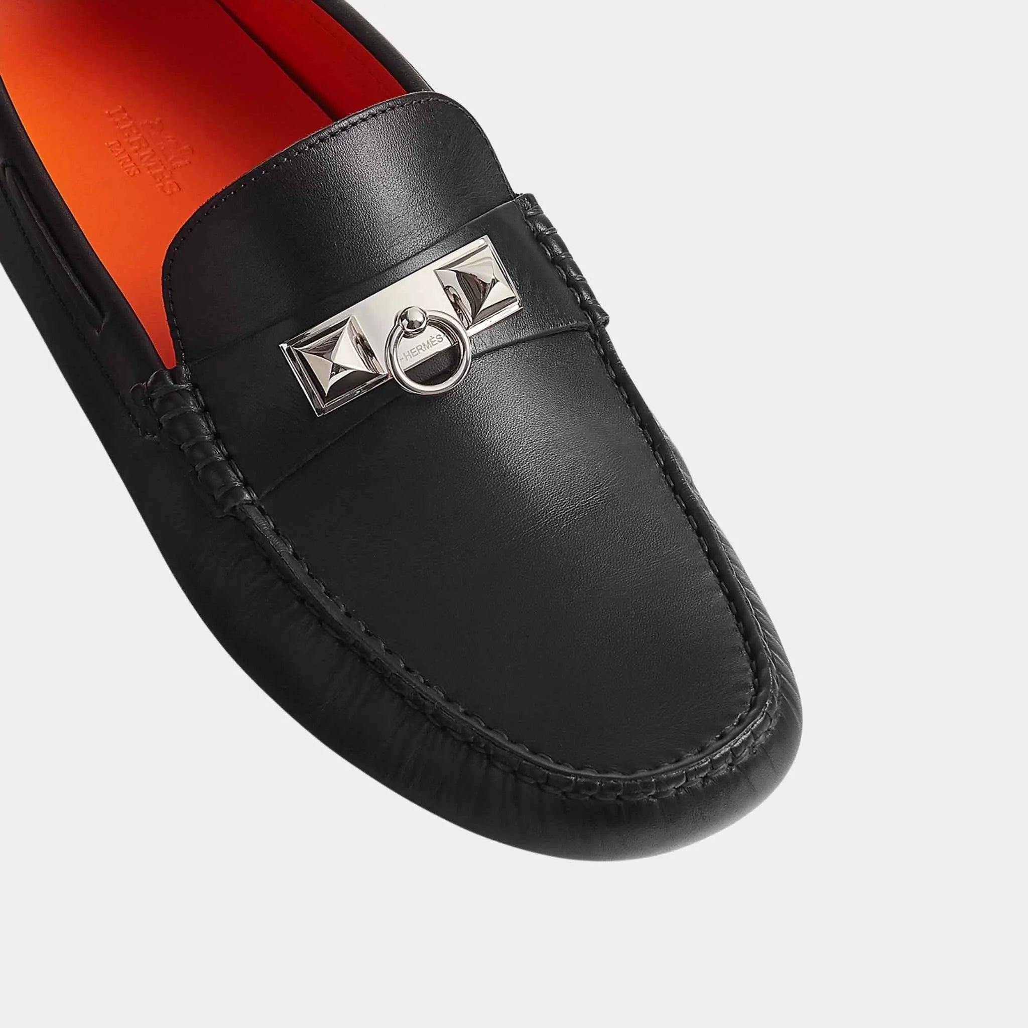 Hermes Irving Loafer in Calfskin, Noir, Top