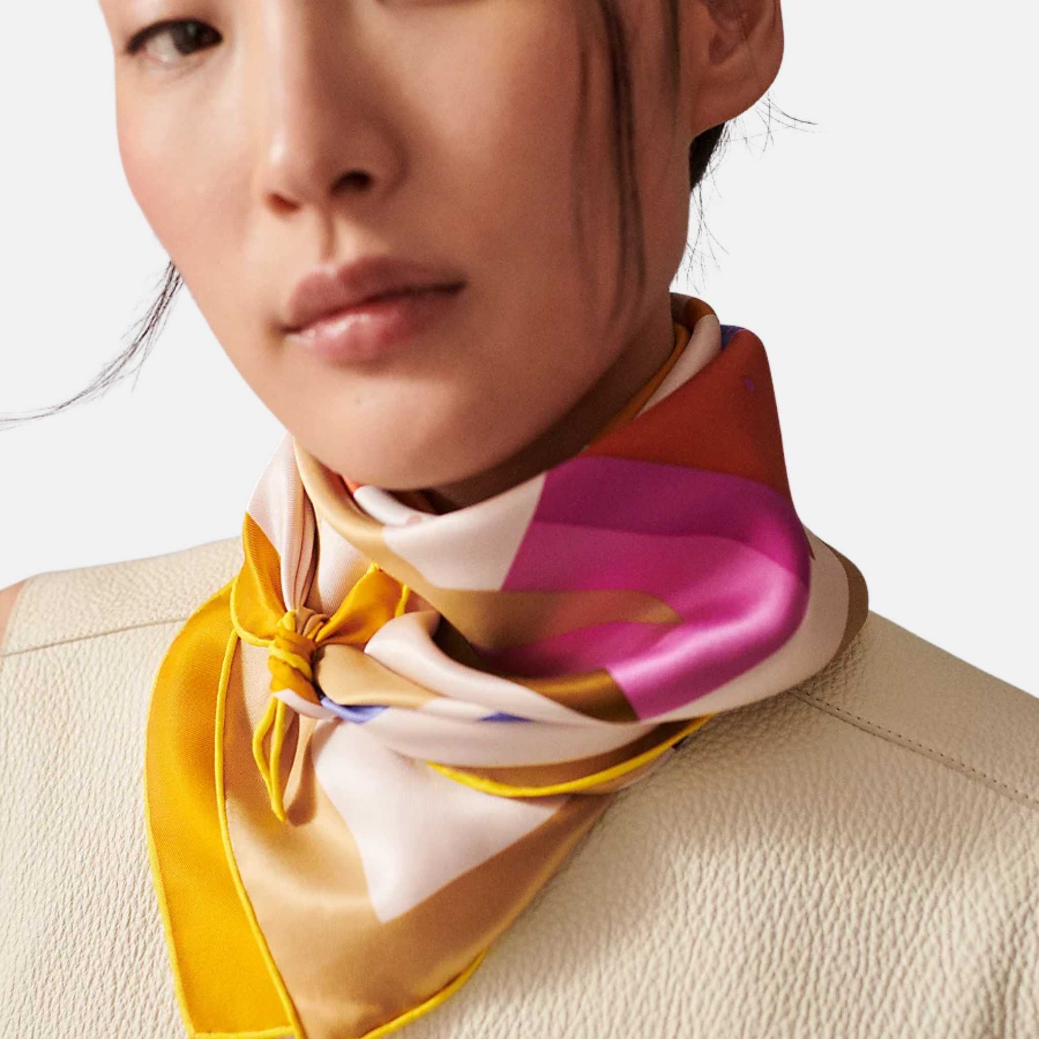 Hermes Is This A Love Story Scarf 70, Rose, Model