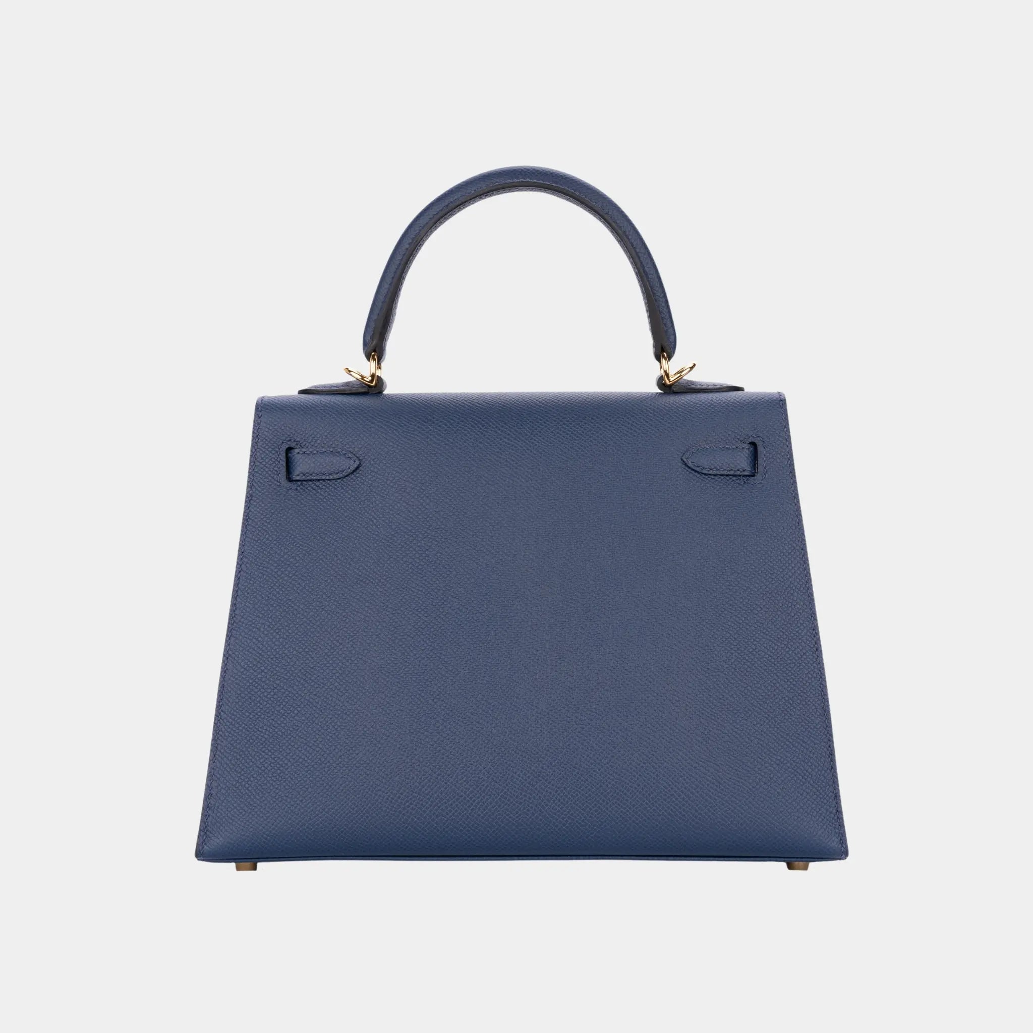 Hermes Kelly 25 Epsom Bleu Navy GHW, Back
